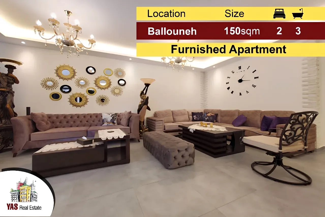 Apartment for Sale in Ballouneh - 2 bed, 3 bath