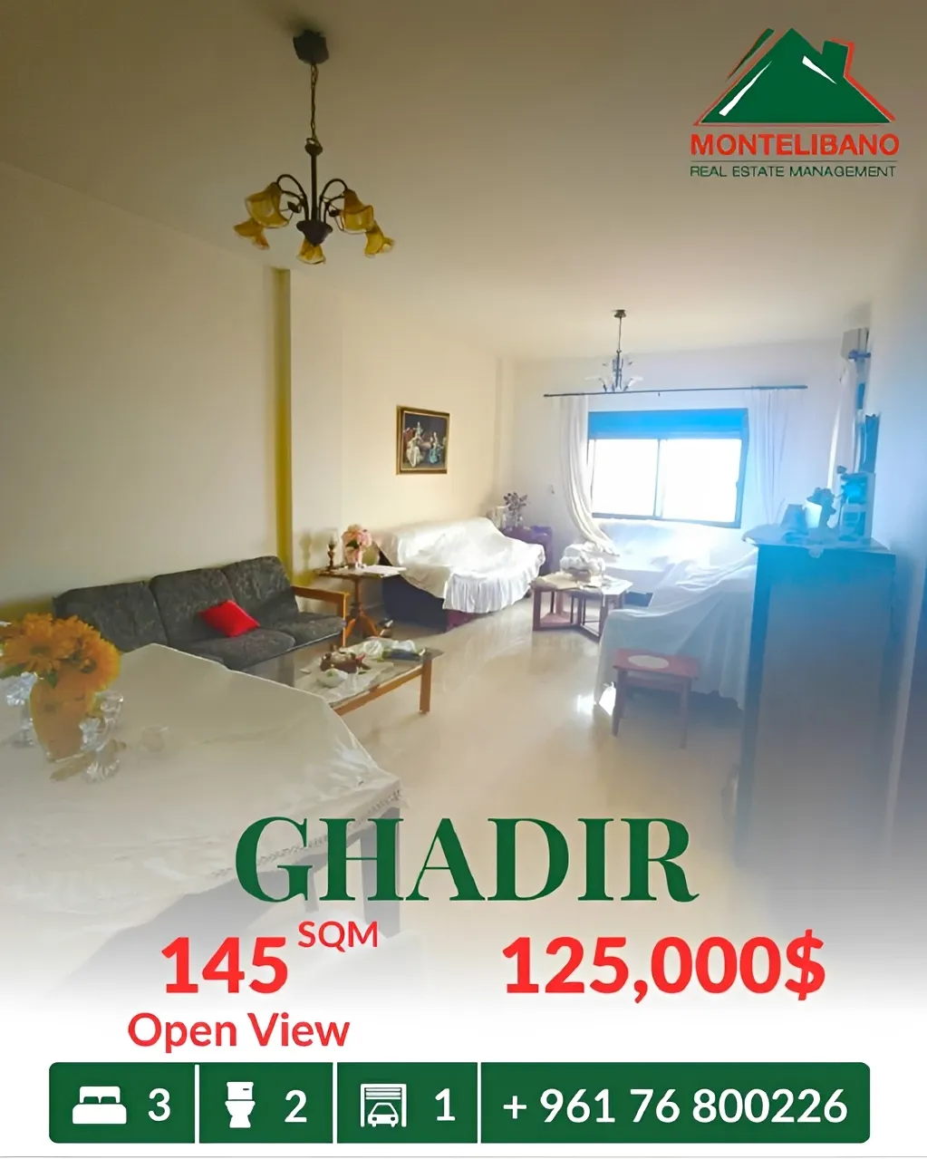 Apartment for sale in Ghadir, Lebanon - 3 bed, 2 bath