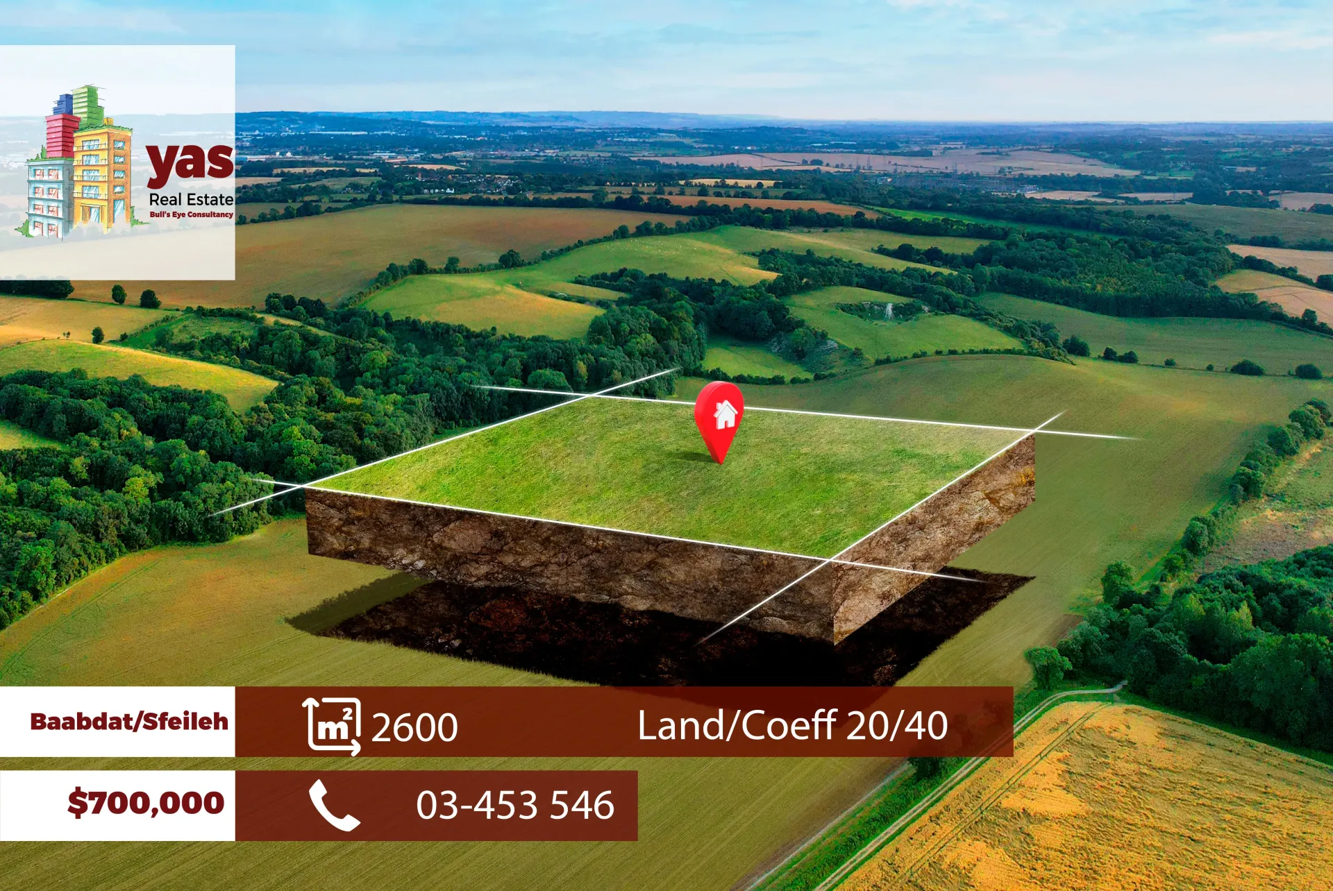 Land for Sale in Baabdat
