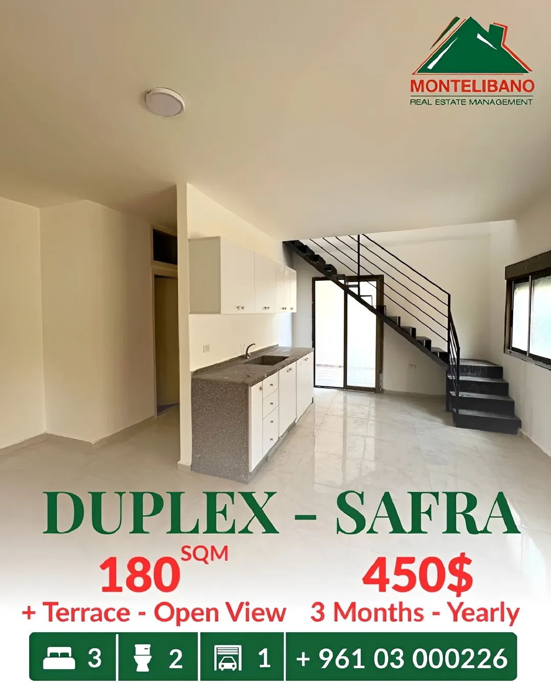Duplex for rent in Safra, Lebanon