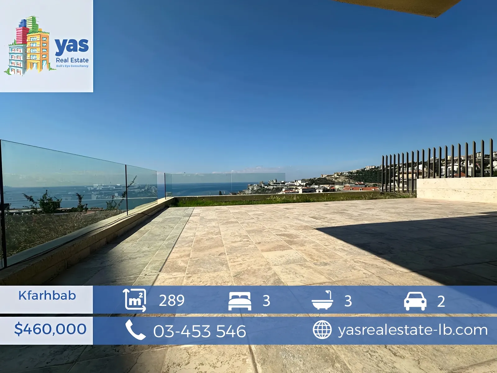 Apartment for Sale in Kfar Hbab - 3 bed, 3 bath