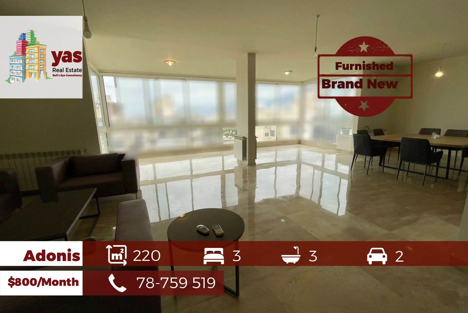 Apartment for Rent in Adonis - 3 bed, 3 bath
