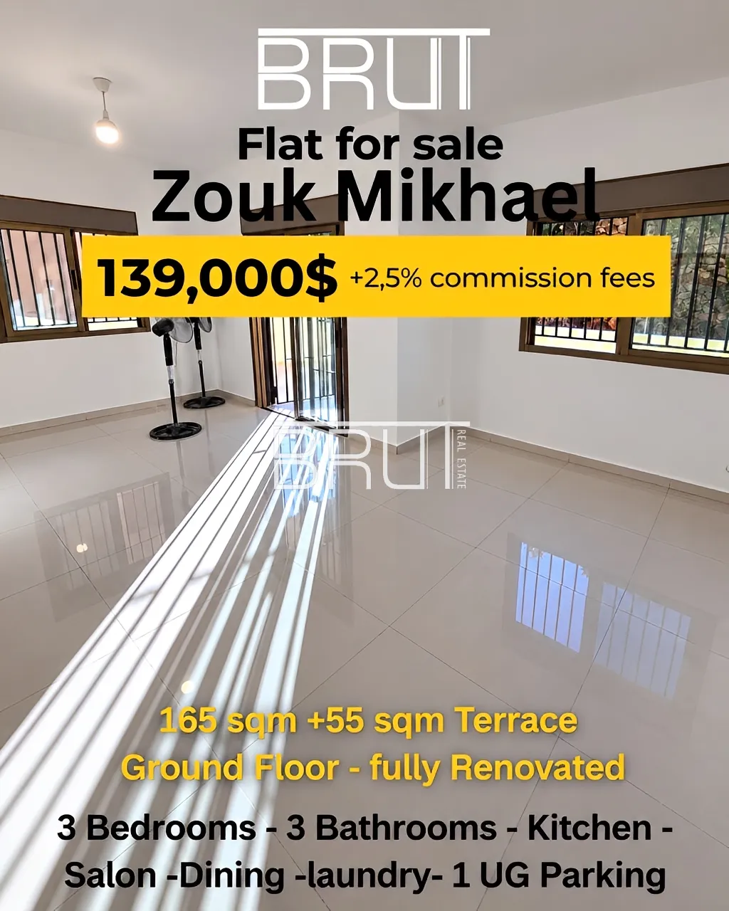 Apartment for sale in Zouk Mikael