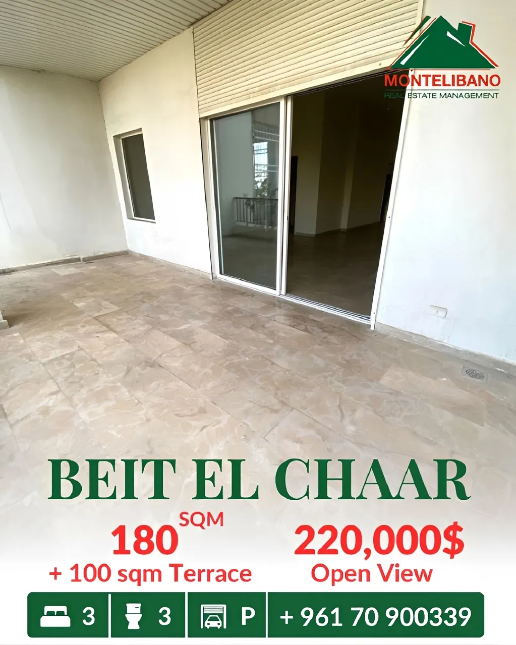 Apartment for sale in Beit El Chaar, Lebanon