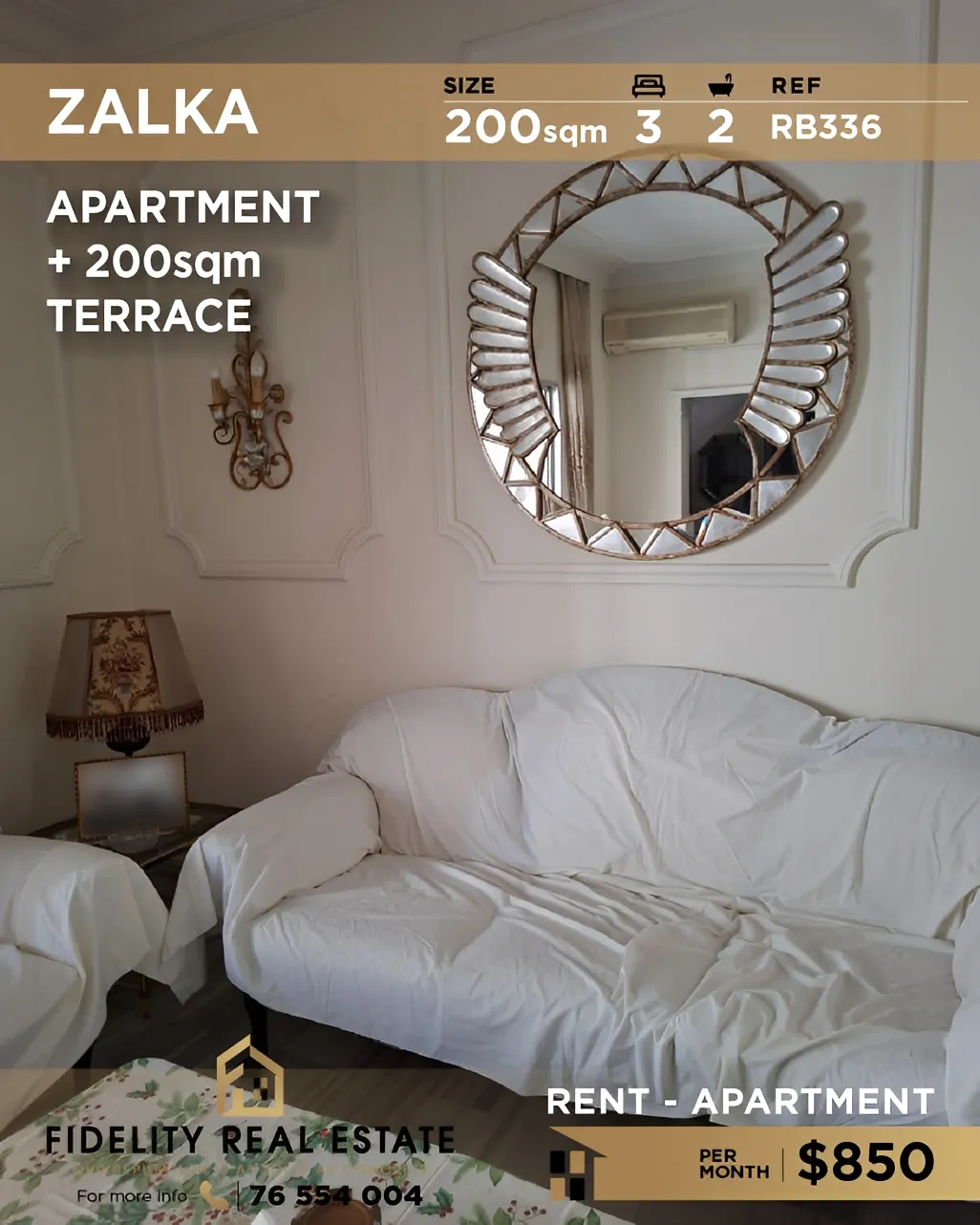 Apartment for rent in Zalqa, Lebanon