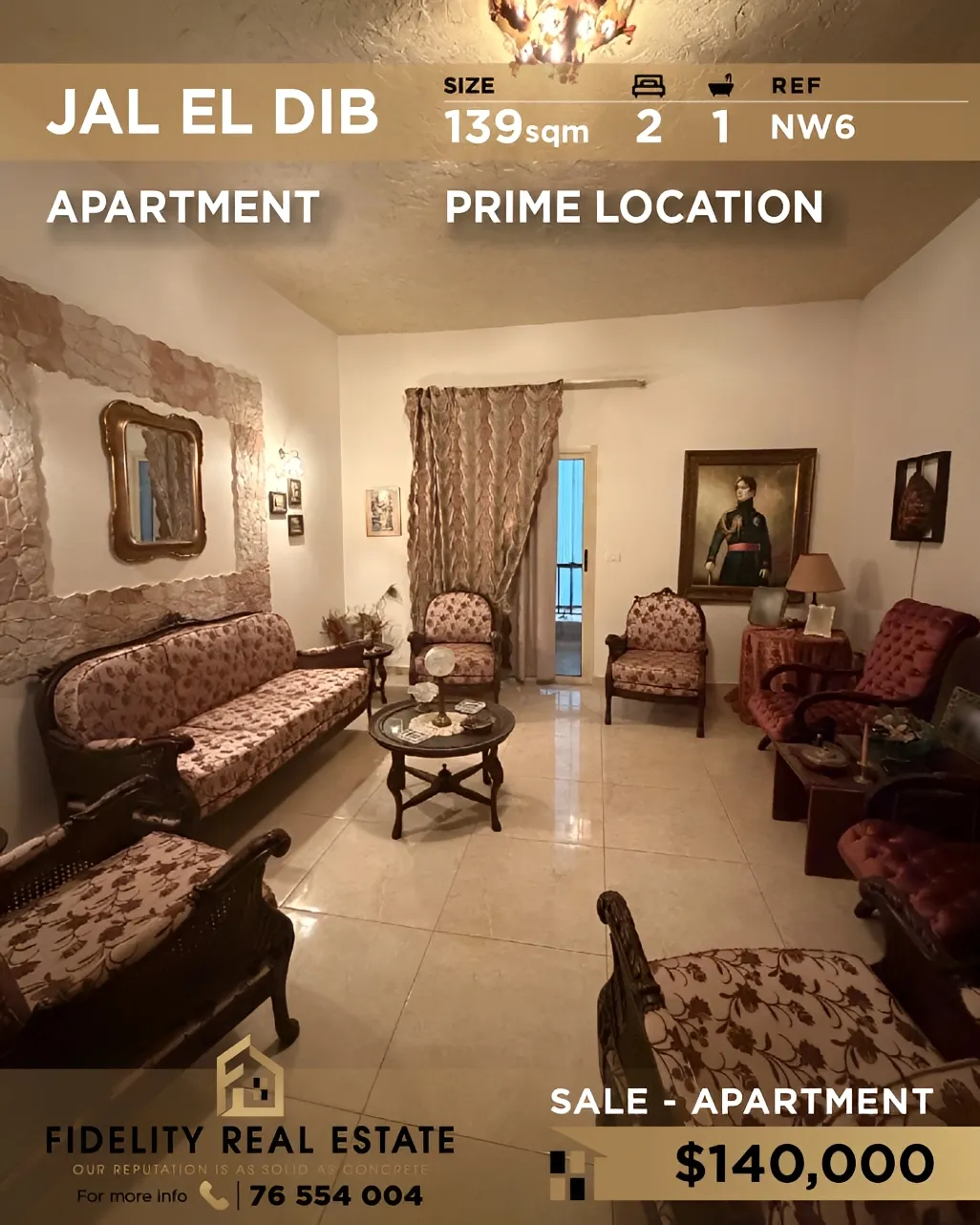 Apartment for sale in Jal El Dib, Lebanon