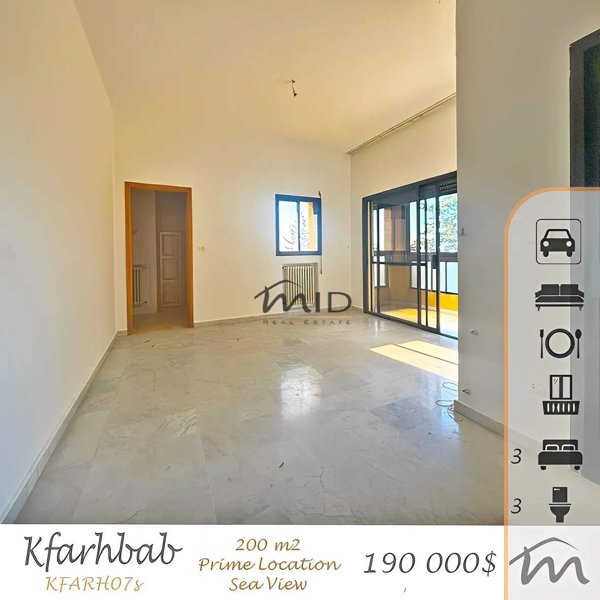 Apartment in Kfar hbab, lebanon