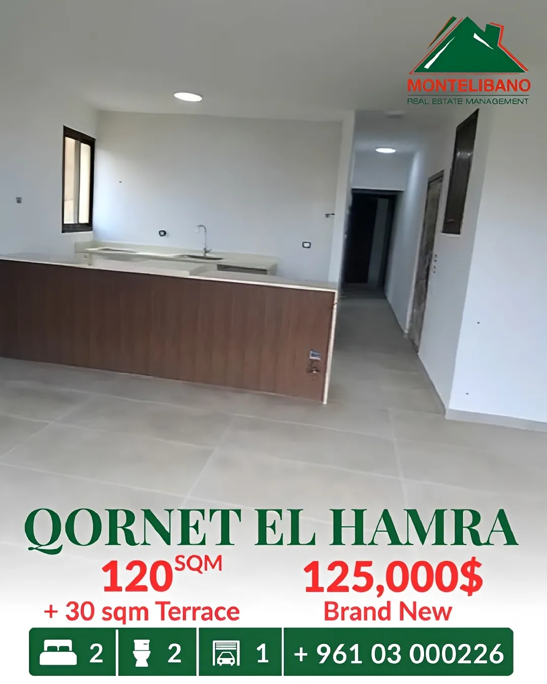 Apartment for sale in Qornet El Hamra