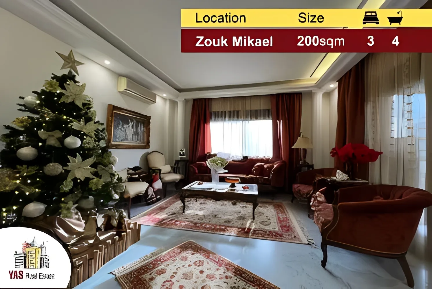 Apartment for Sale in Zouk Mikael - 3 bed, 4 bath