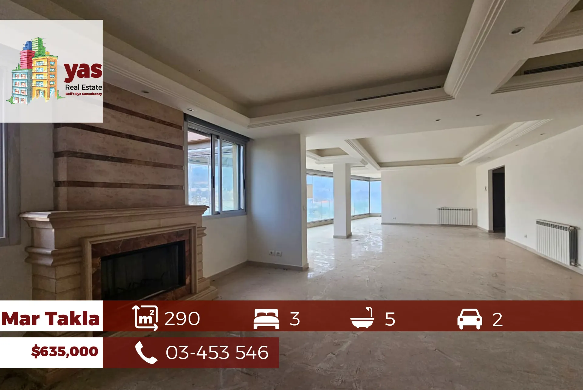 Apartment for Sale in Mar Takla - 3 bed, 5 bath