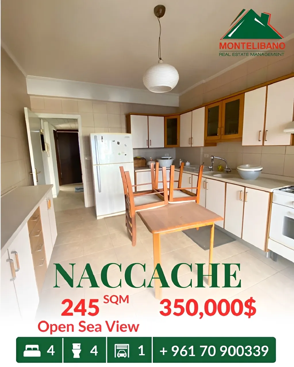 Apartment for sale in Naccache, Lebanon