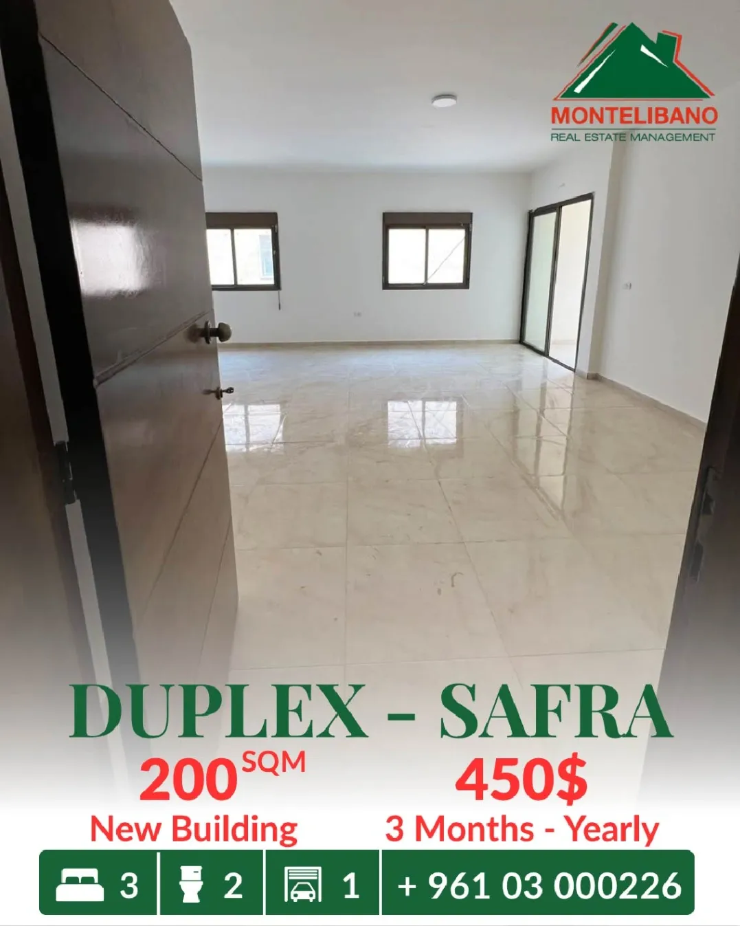 Apartment for rent in Safra, Lebanon