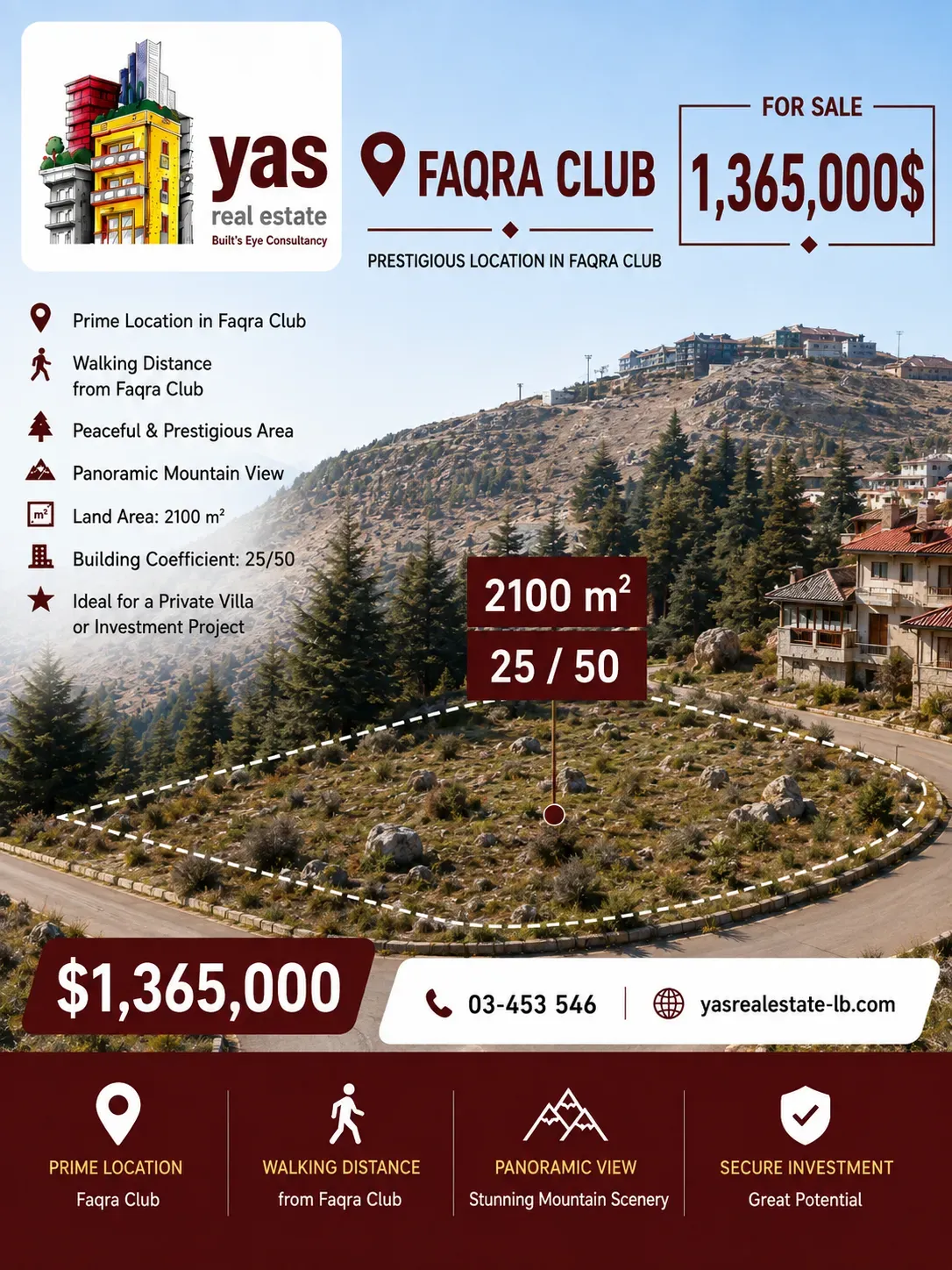 Land for Sale in Faqra