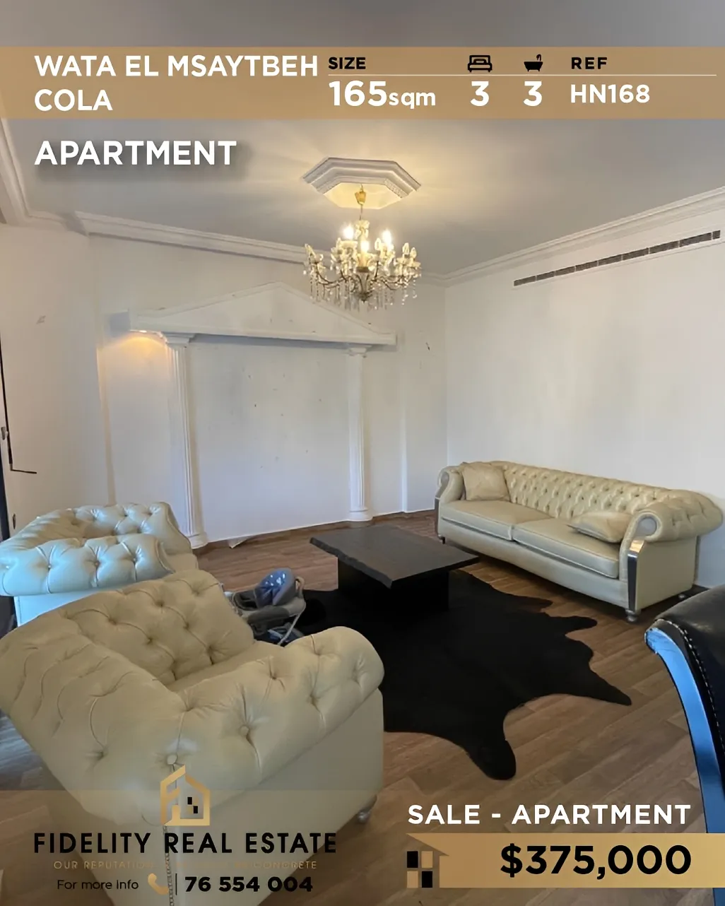 Apartment for sale in Wata El Msaytbeh, Beirut - 3 bed, 3 bath