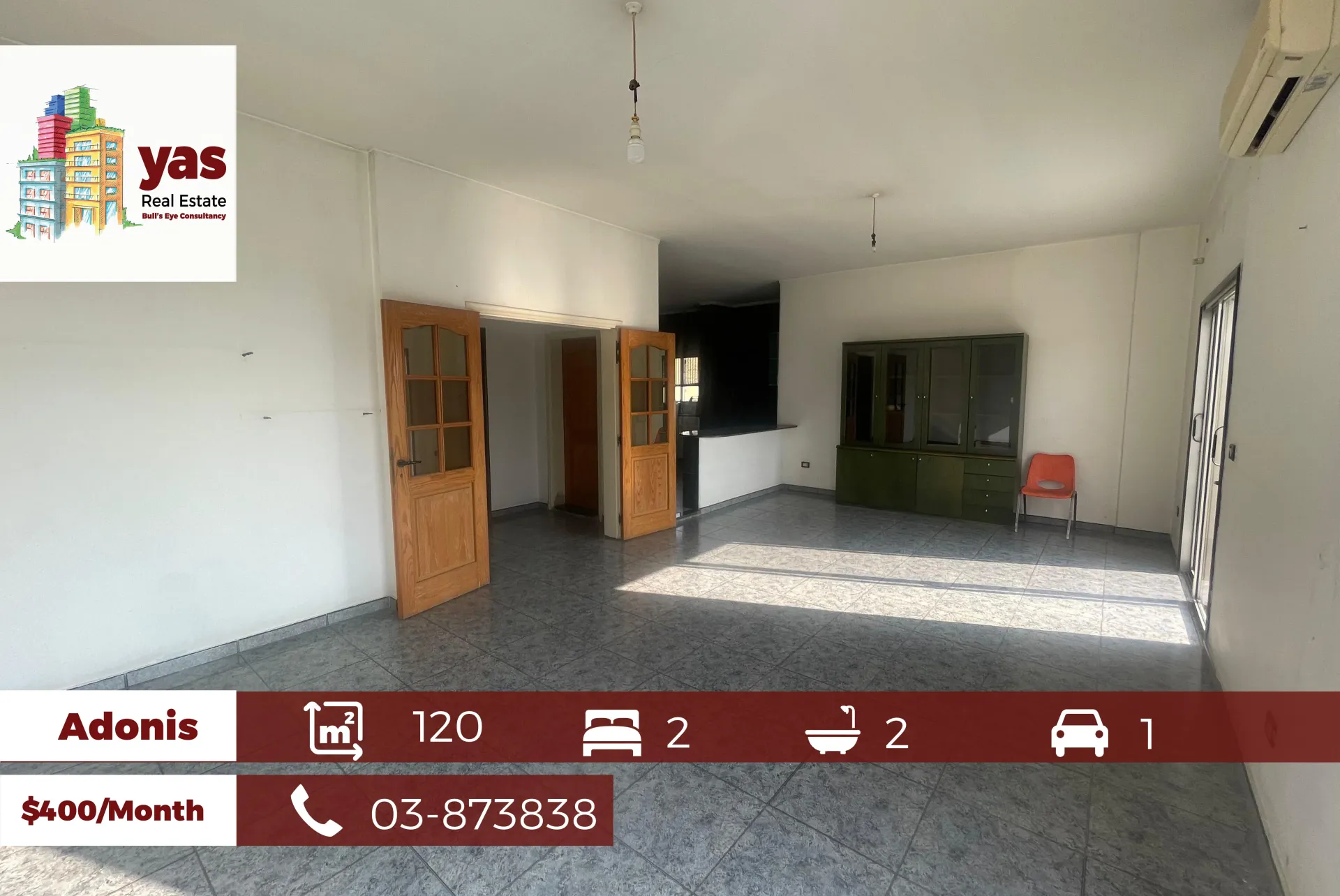 Apartment for Rent in Adonis - 2 bed, 2 bath