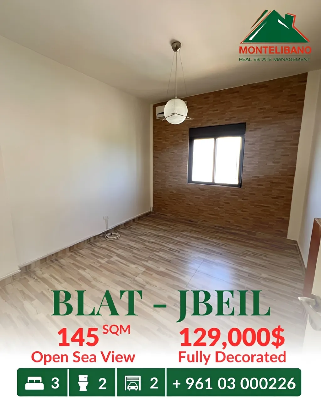 Apartment for sale in Blat, Lebanon