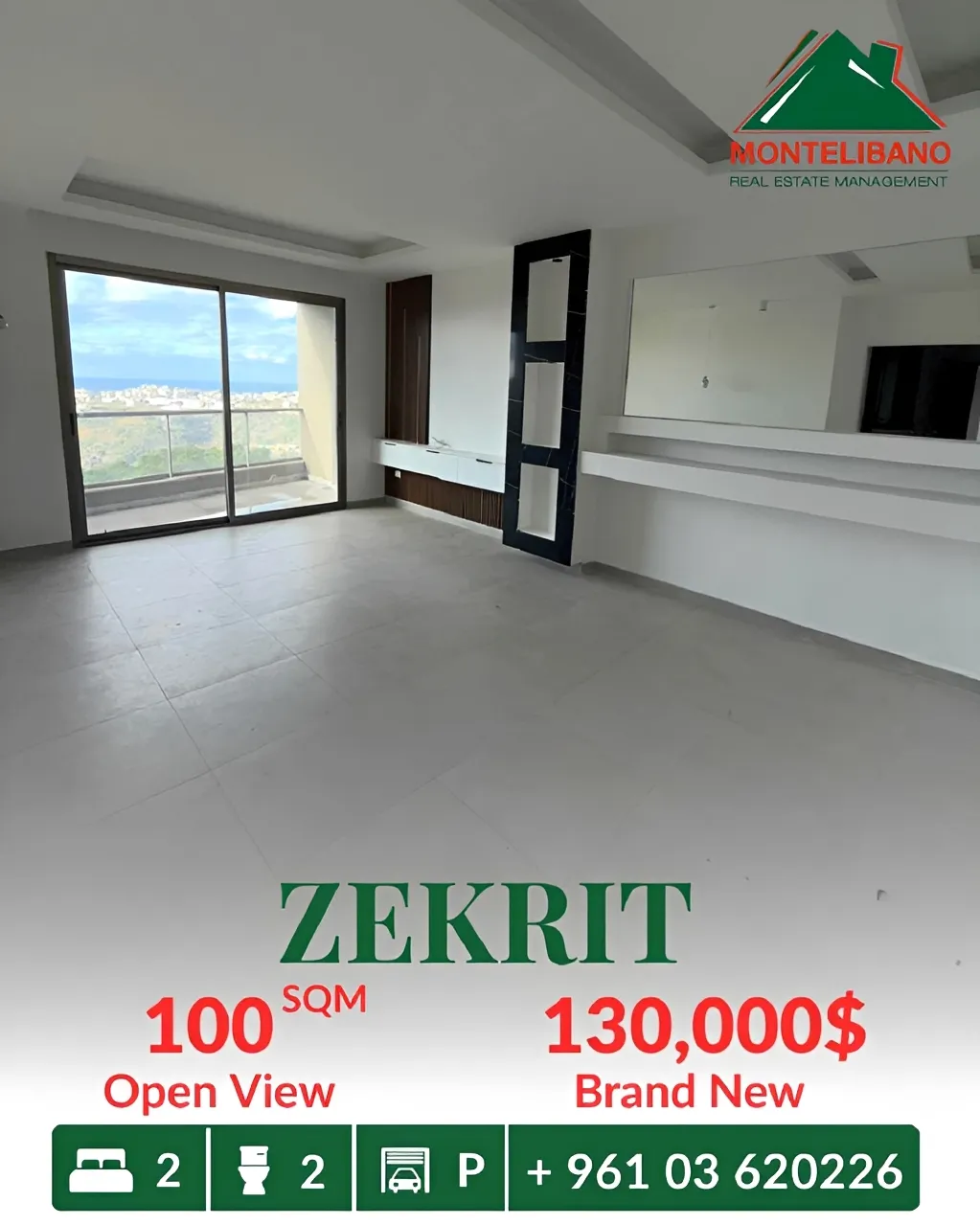 Apartment for sale in Zikrit, Lebanon - 2 bed, 2 bath