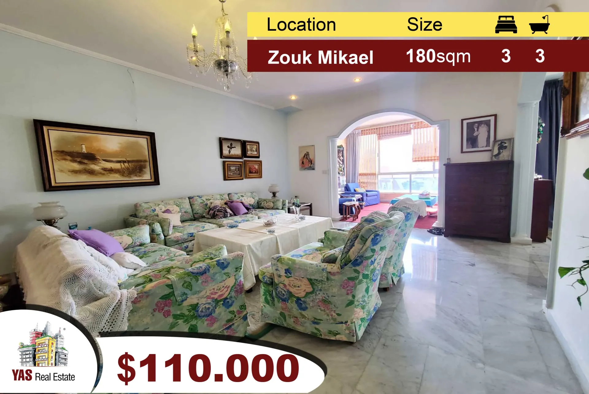 Apartment for Sale in Zouk Mikael