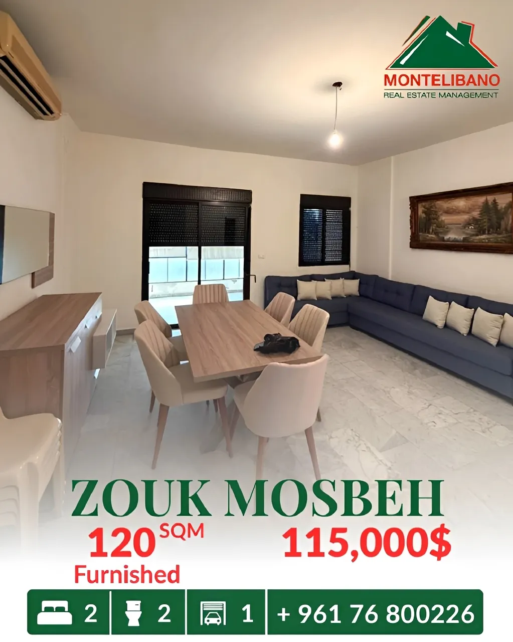 Apartment for sale in Zouk Mosbeh