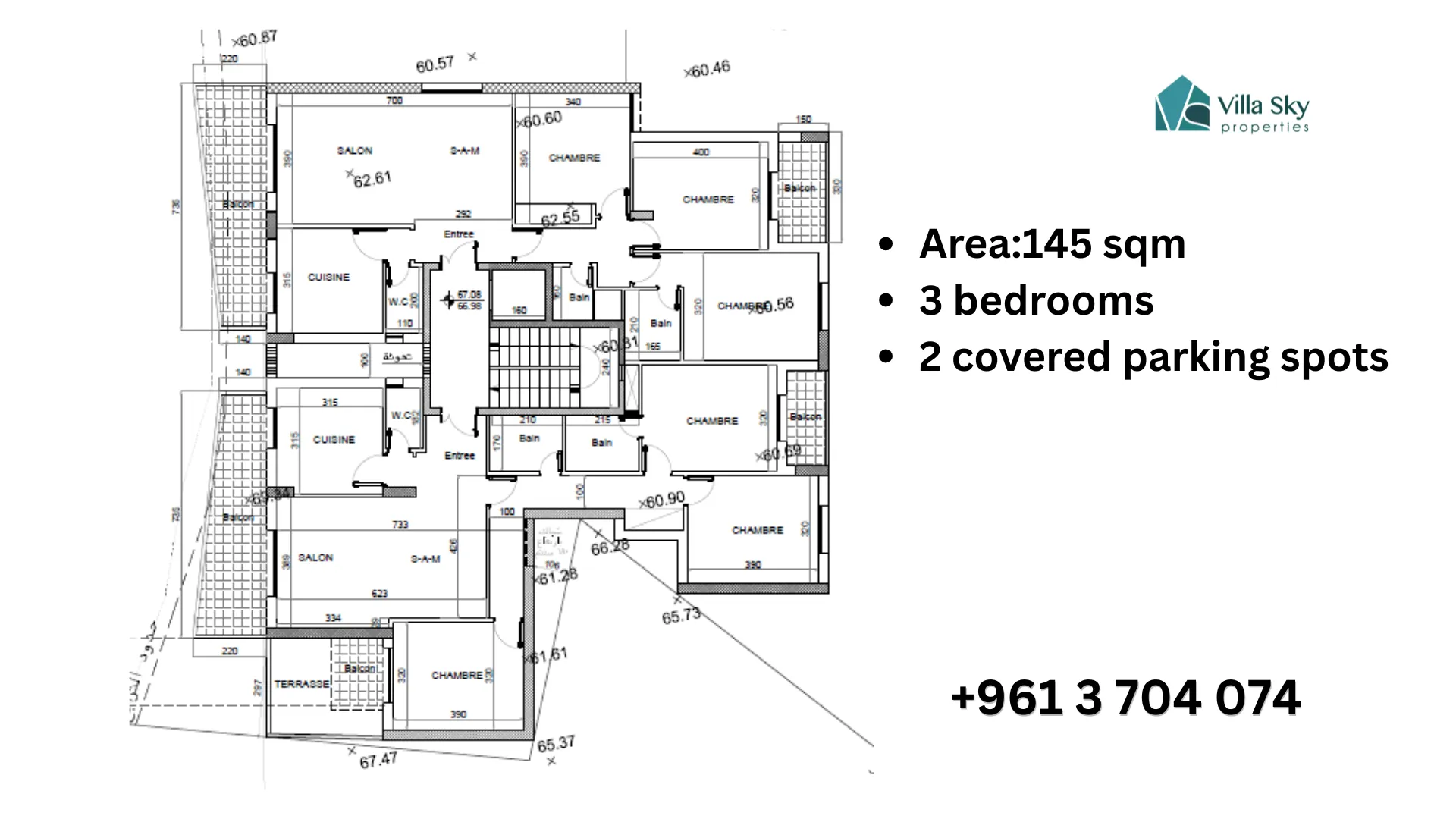 Apartment for sale in Dekwaneh, Lebanon