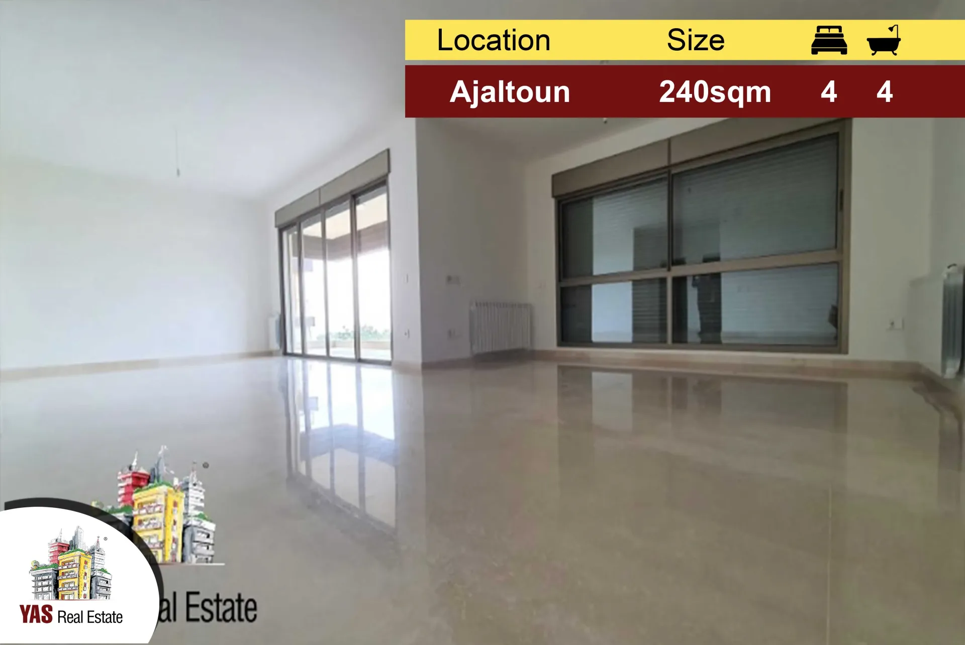 Apartment for Sale in Ajaltoun - 4 bed, 4 bath