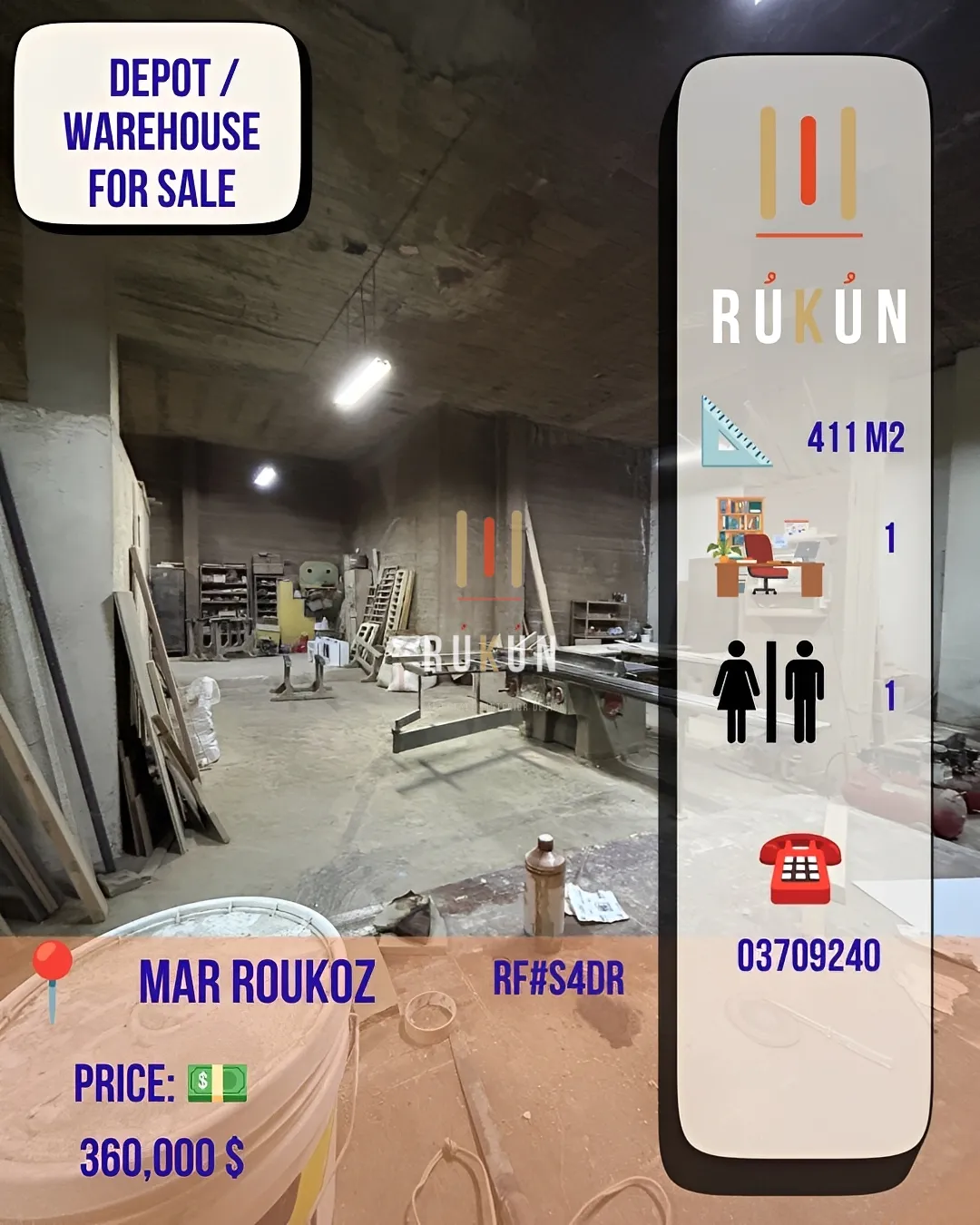 Industrial Unit for sale in Mar Roukouz, Lebanon