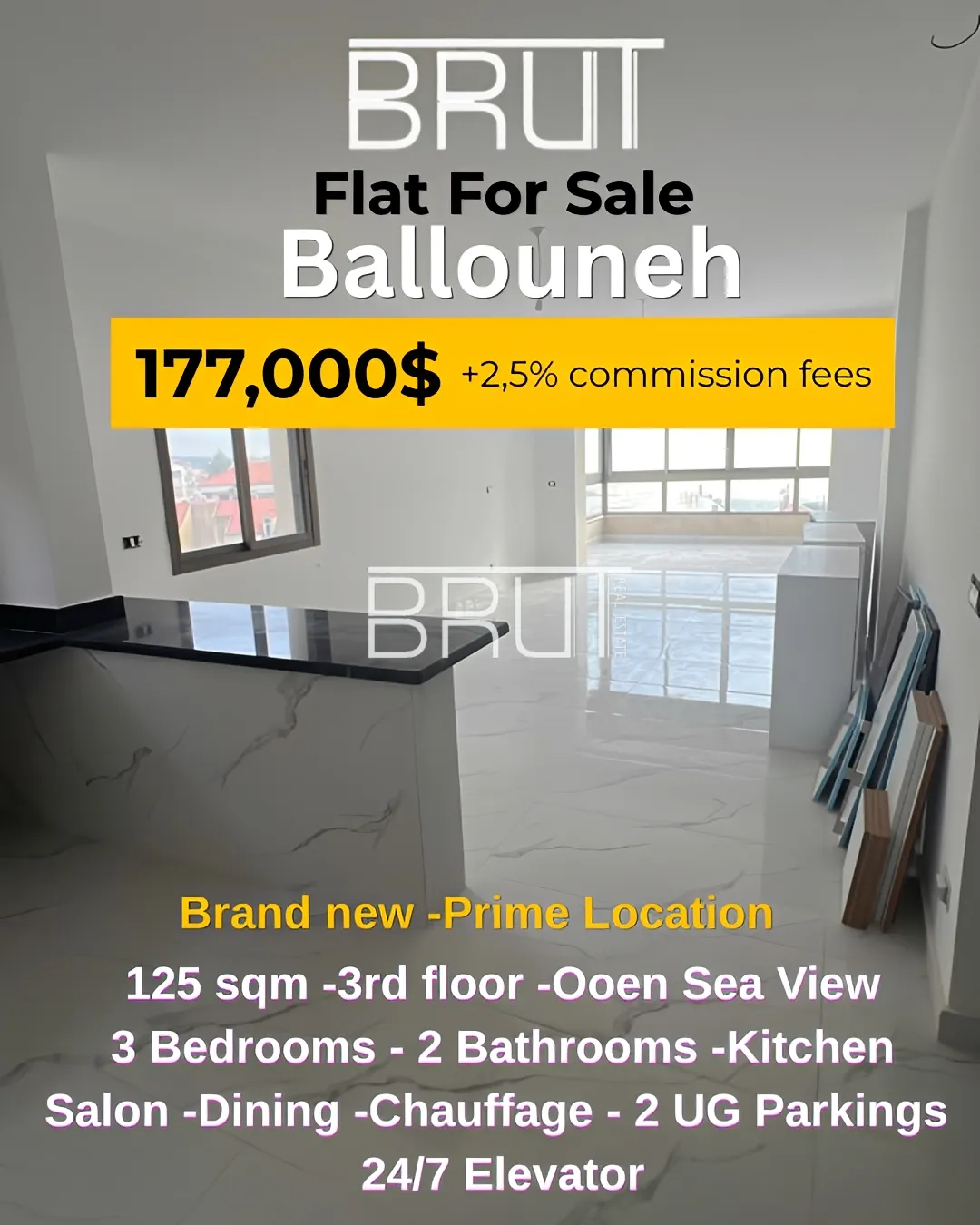 Apartment for sale in Ballouneh, lebanon - 3 bed, 2.0 bath