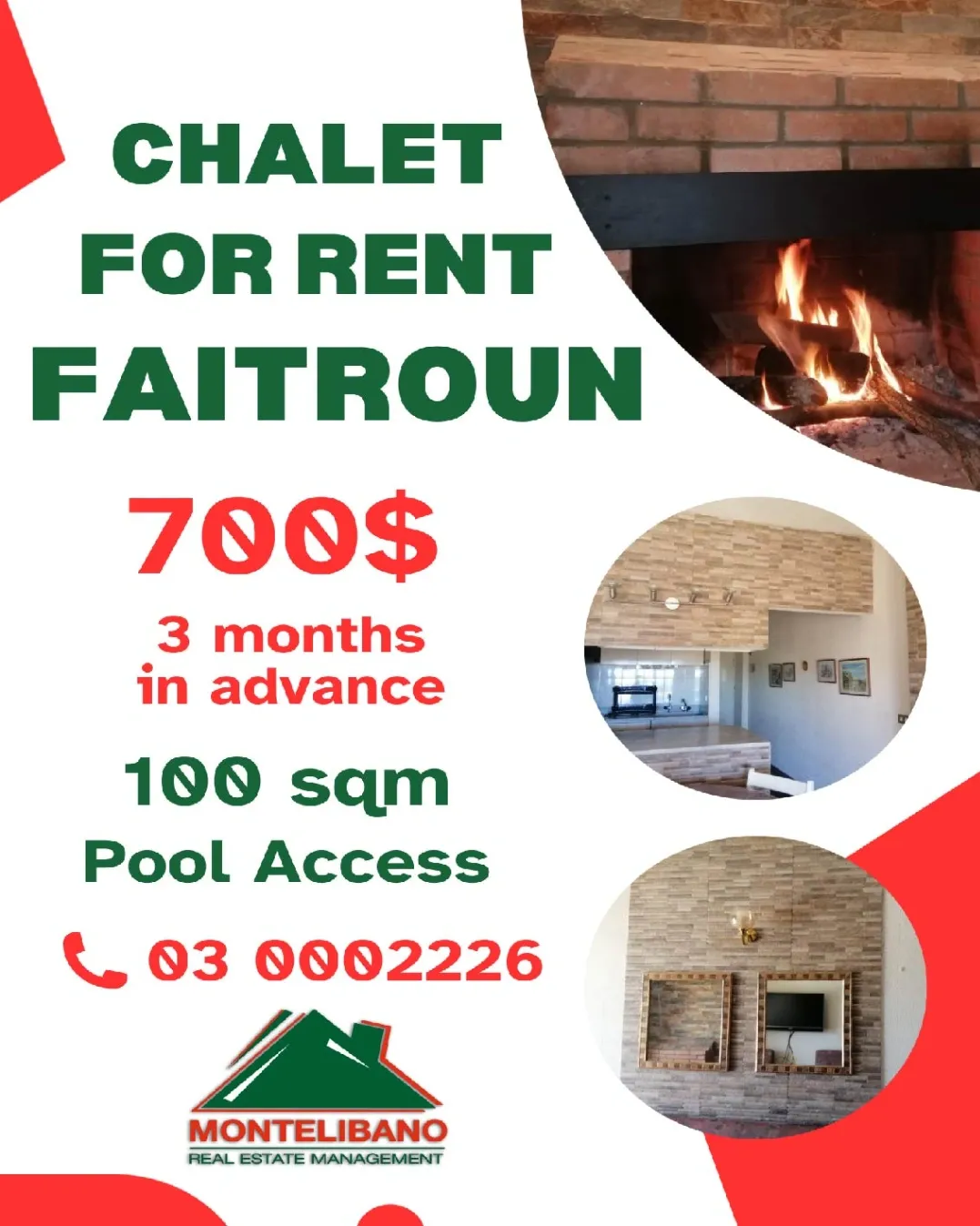 Chalet for rent in Faitroun, Lebanon