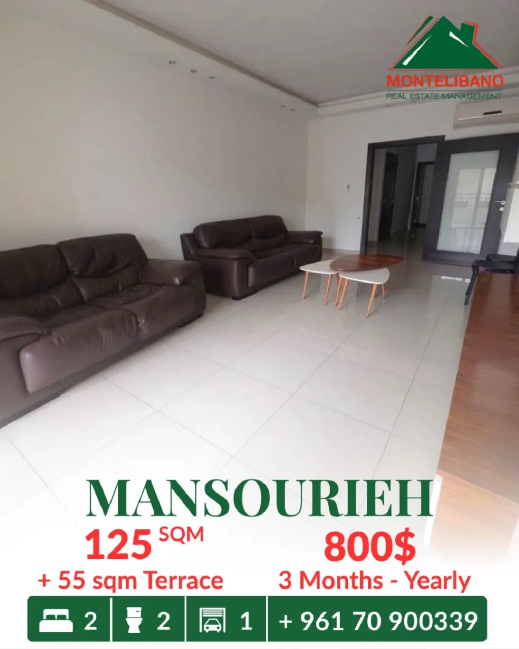 Apartment for rent in Mansourieh, Lebanon