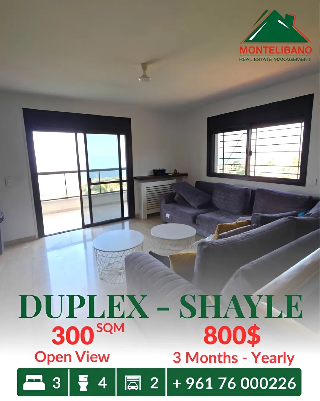 Duplex for rent in Sehayleh, Lebanon