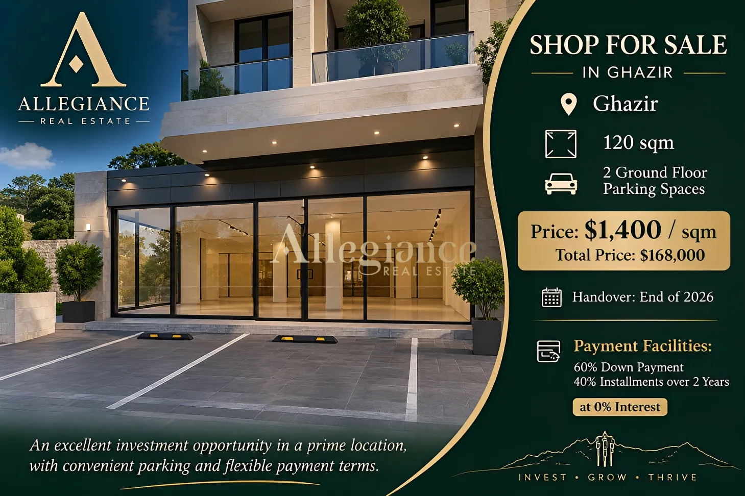Shop for sale in Ghazir