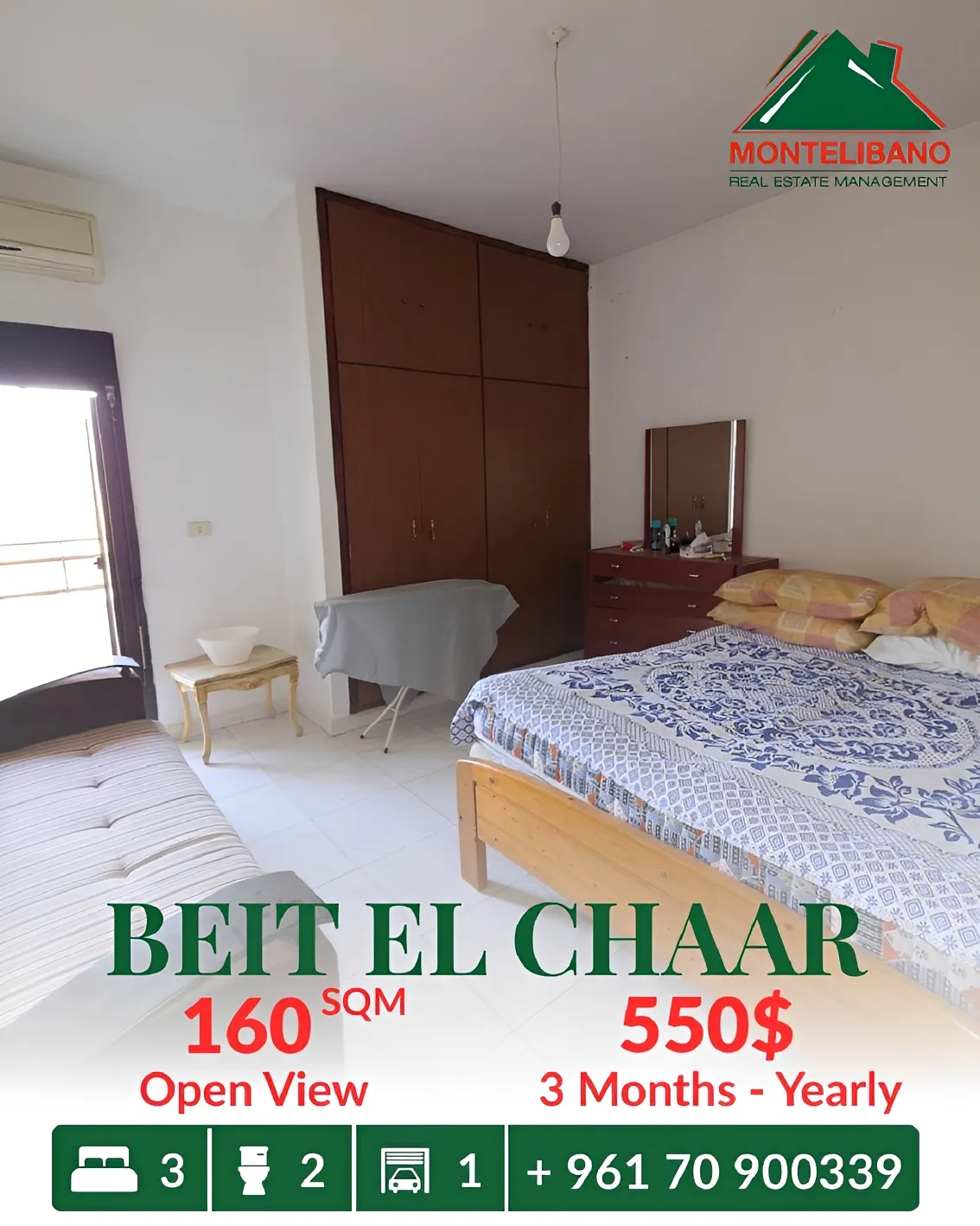Apartment for rent in Beit El Chaar, Lebanon