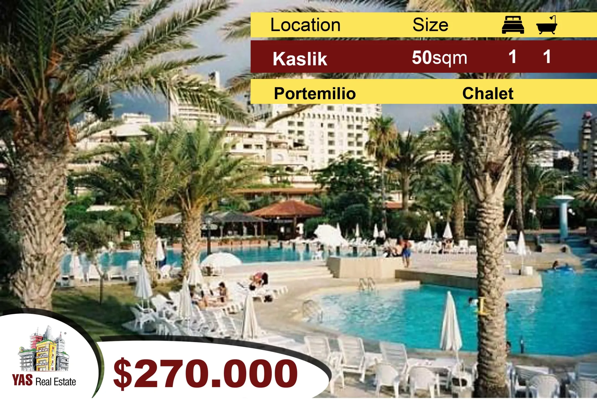 Chalet for Sale in Kaslik - 1 bed, 1 bath