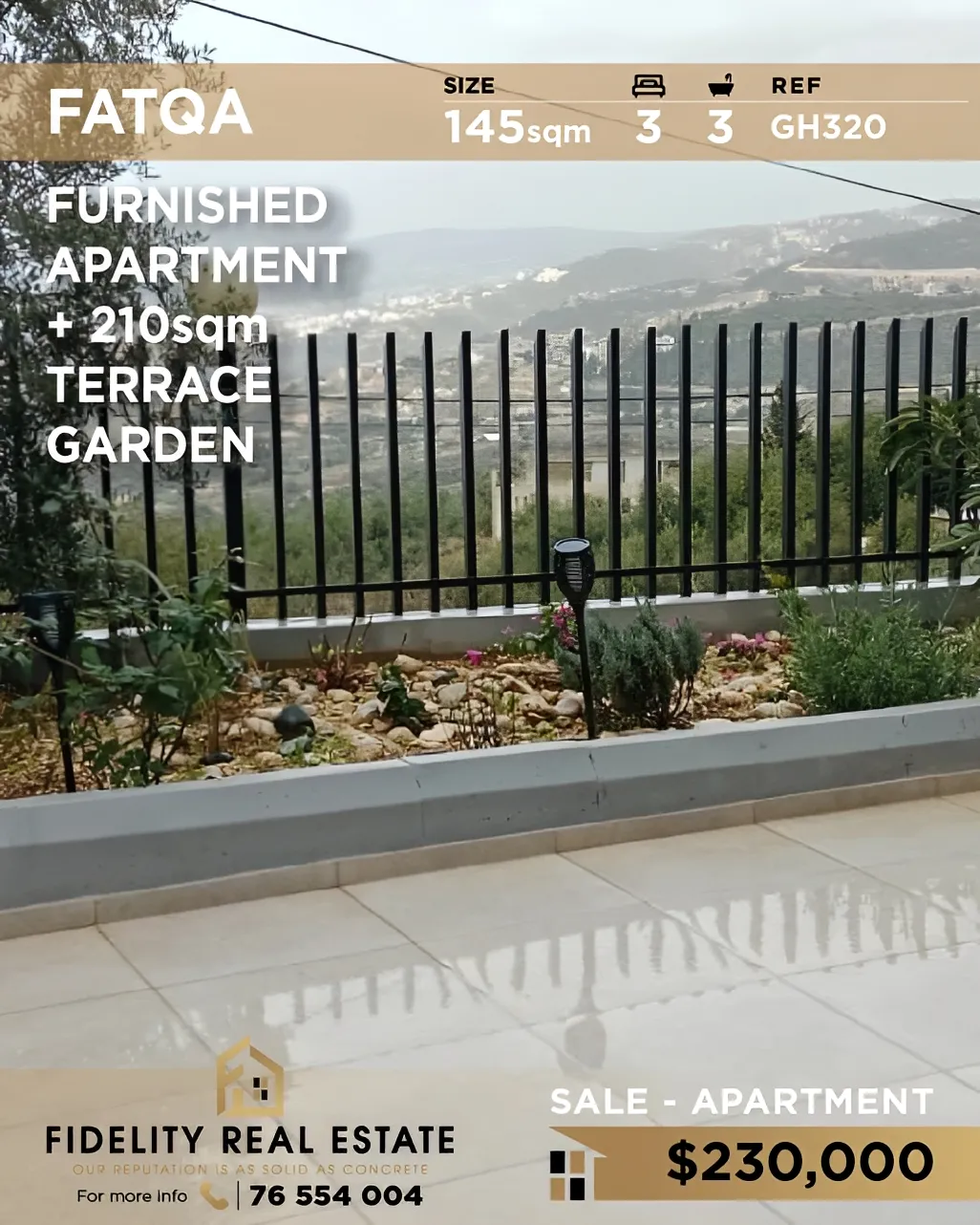 Apartment for sale in Fatqa, Lebanon - 3 bed, 3 bath