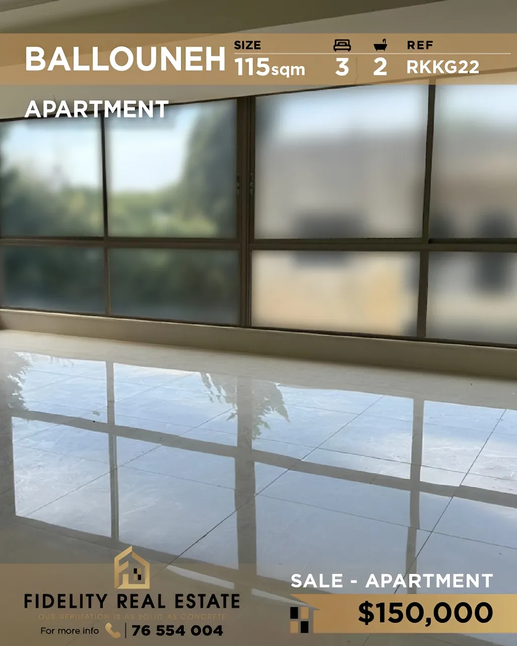 Apartment for sale in Ballouneh, Lebanon