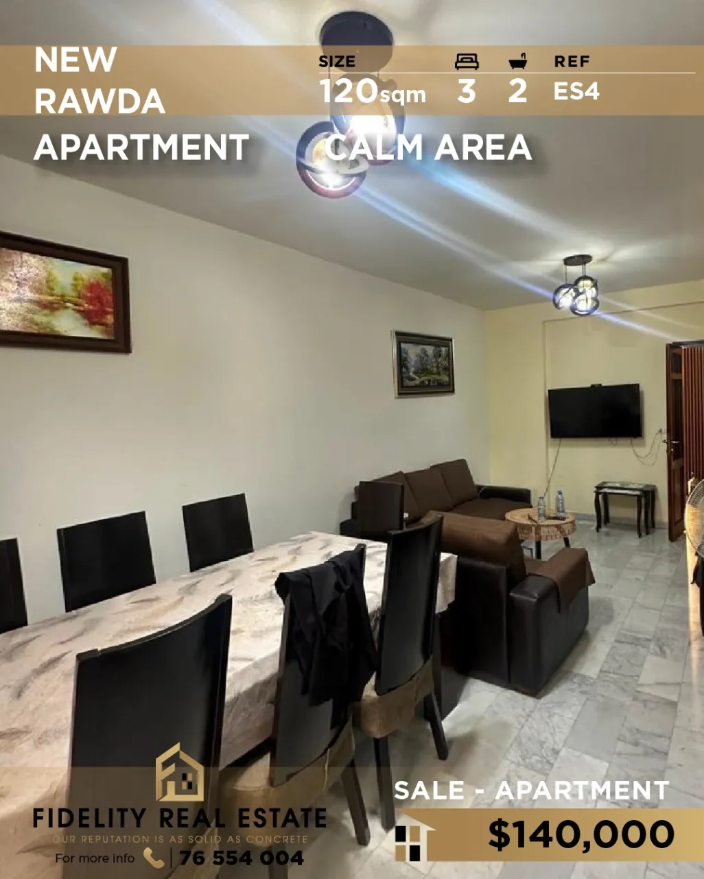 Apartment for sale in New Rawda, Beirut, Lebanon
