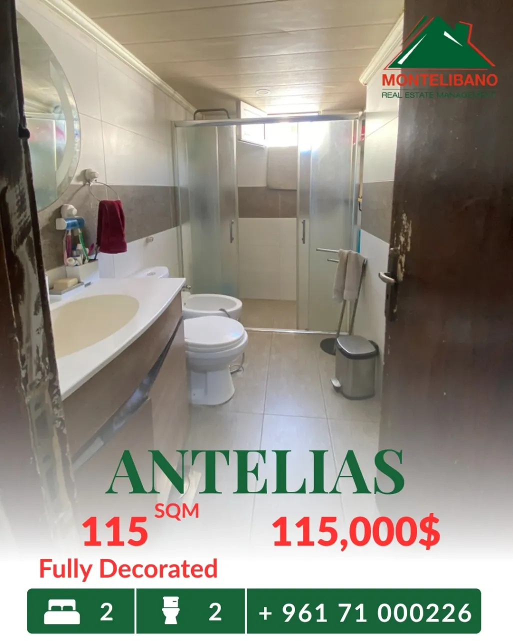 Apartment for sale in Antelias, Lebanon