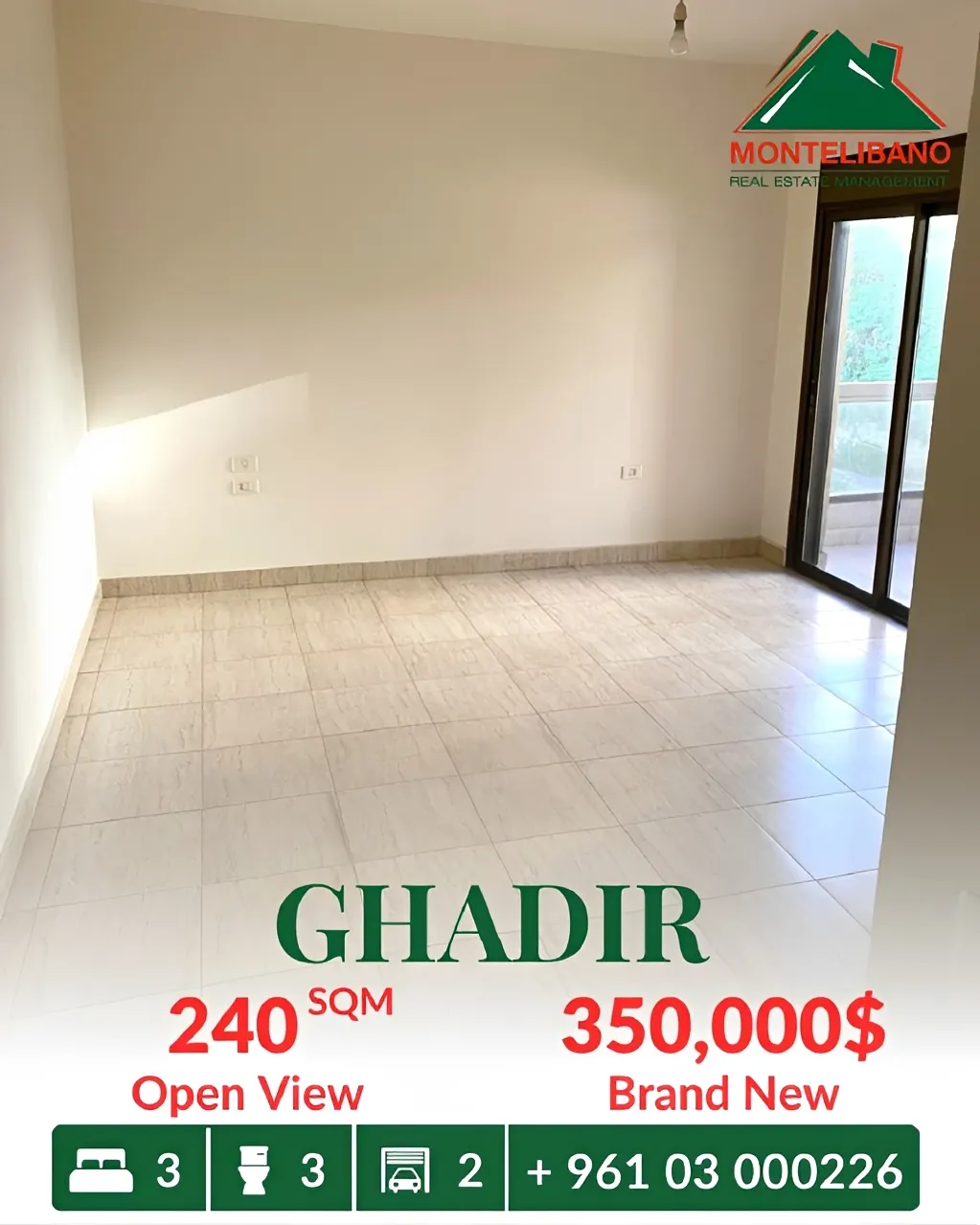Apartment for sale in Ghadir, Lebanon