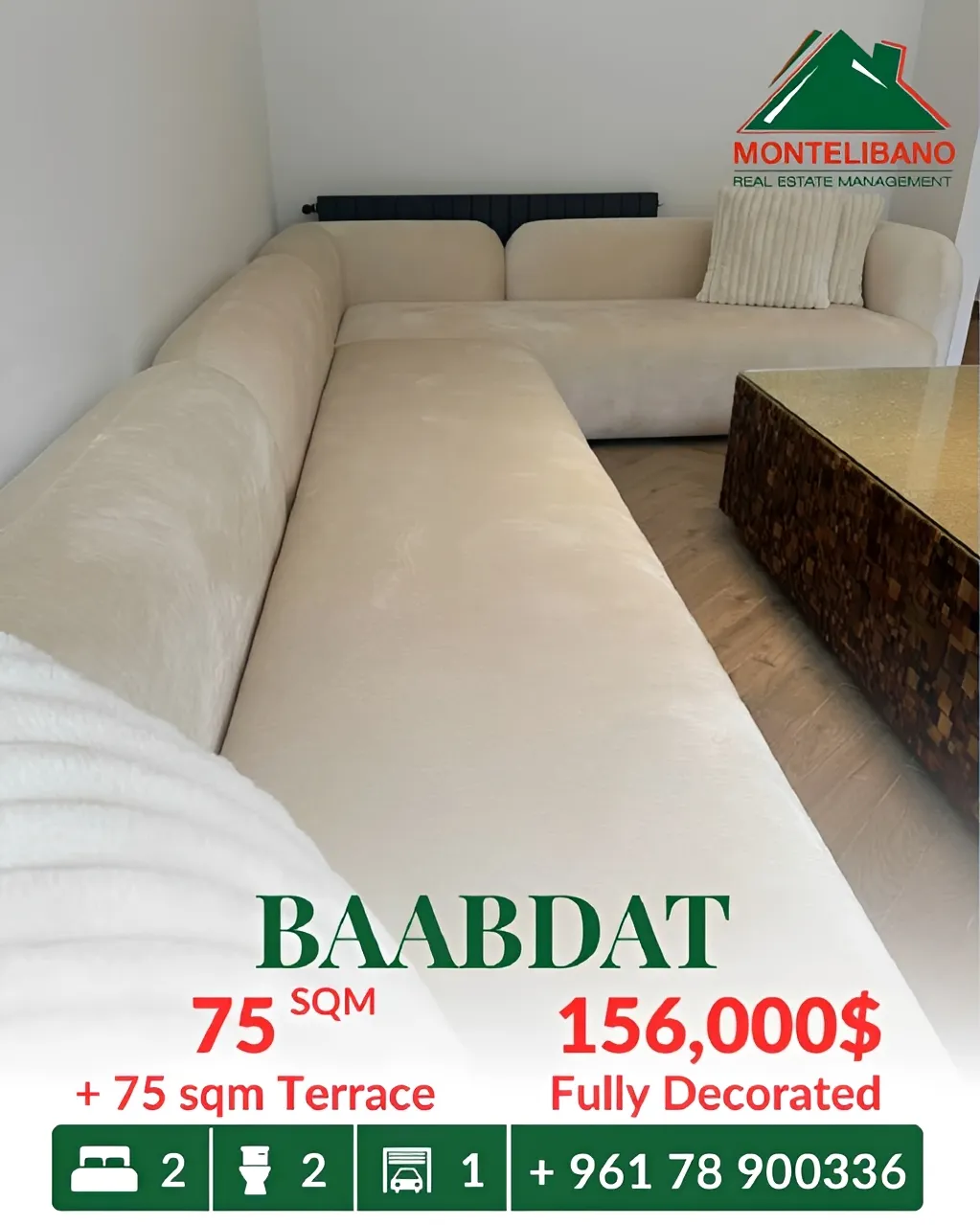 Apartment for sale in Baabdat, Lebanon