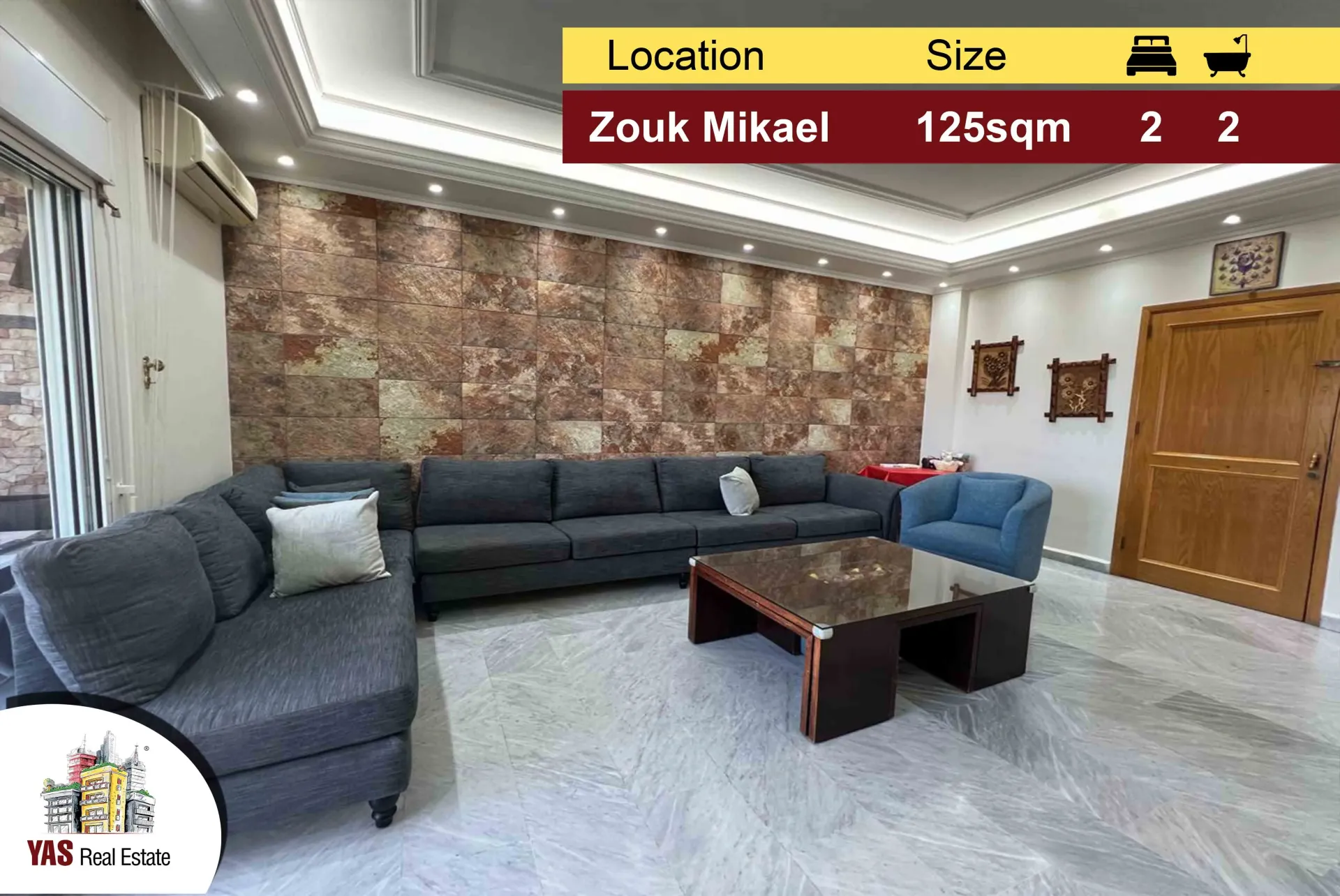Apartment for Sale in Zouk Mikael - 2 bed, 2 bath