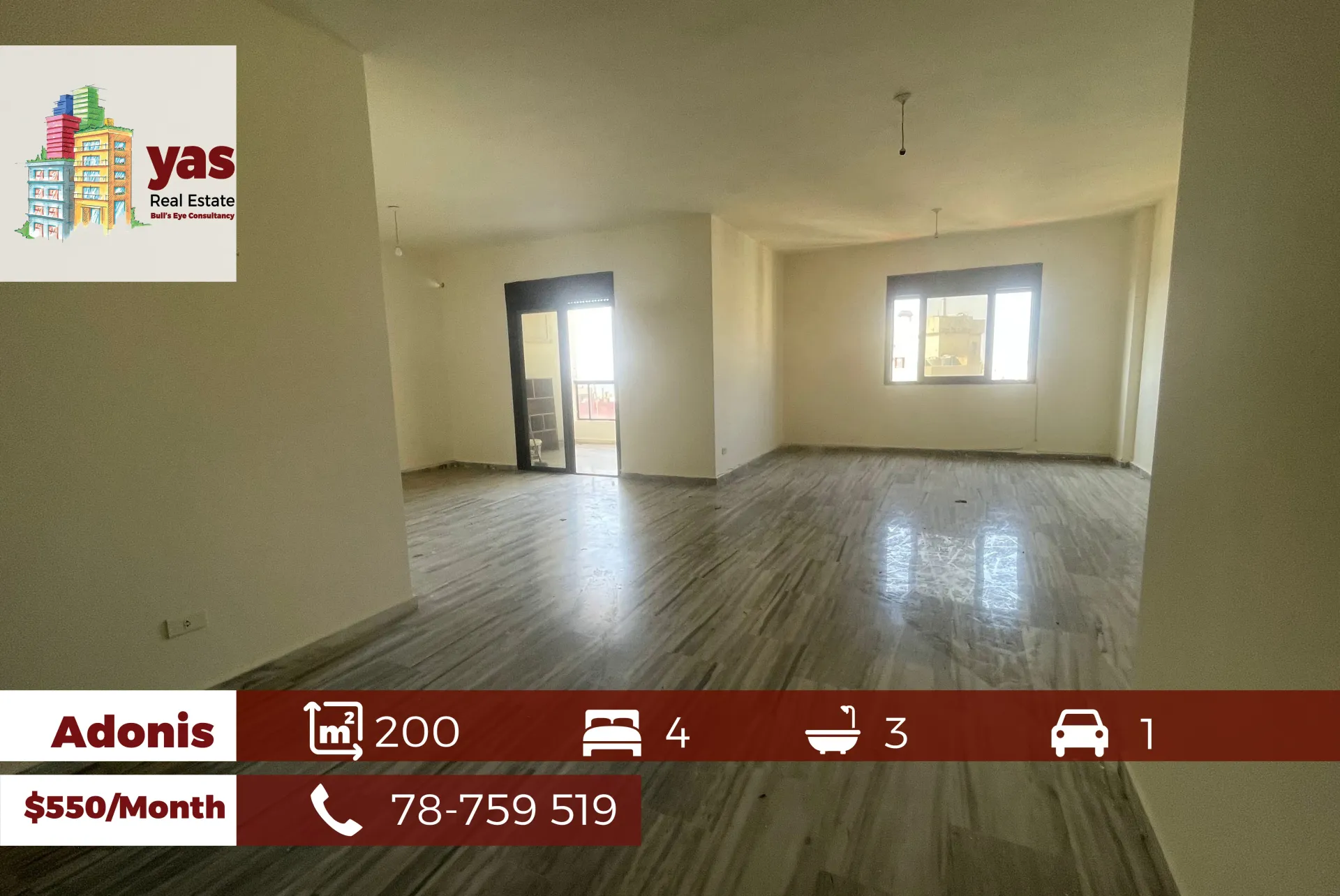 Apartment for Rent in Adonis