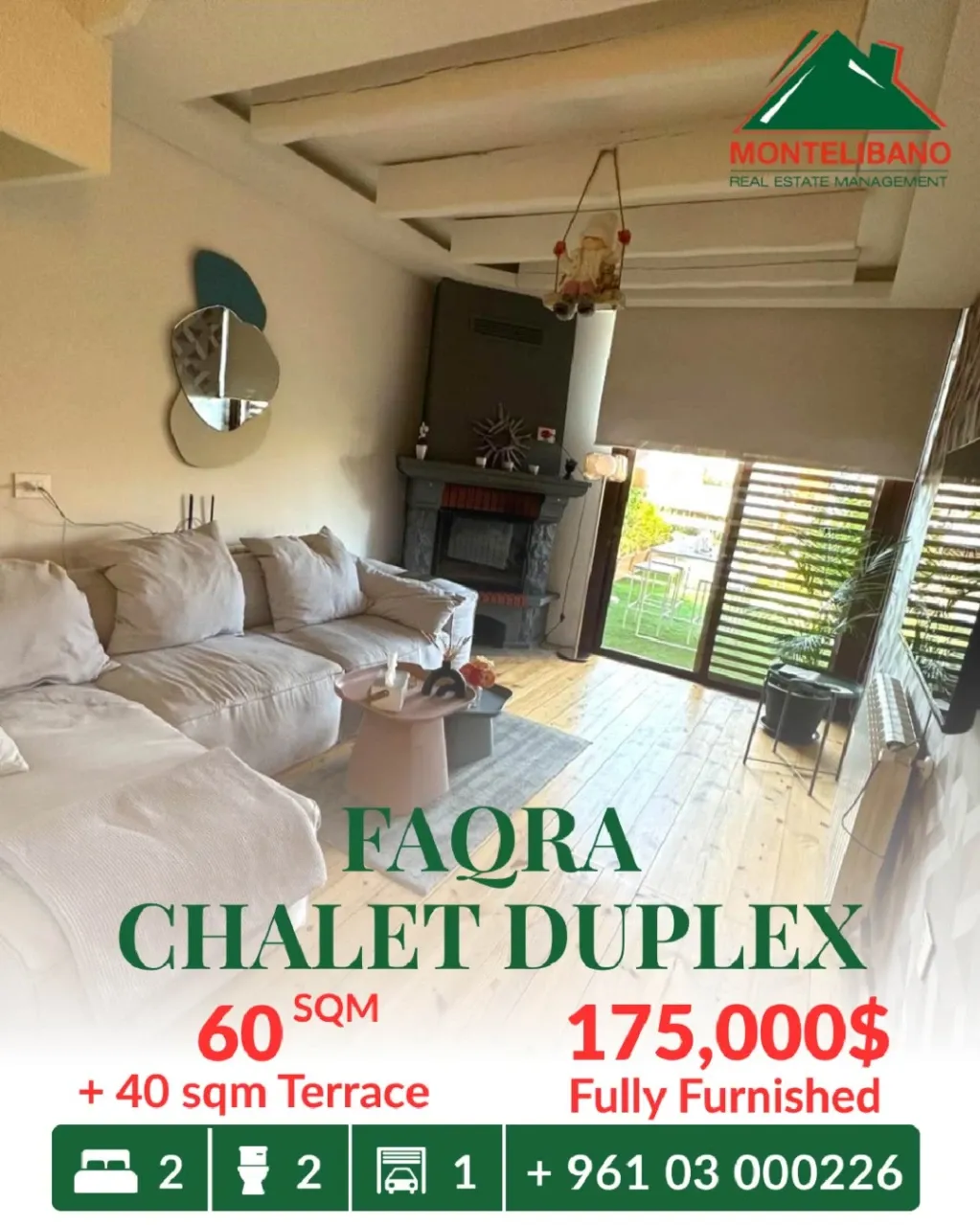 Chalet for sale in Faqra, Lebanon