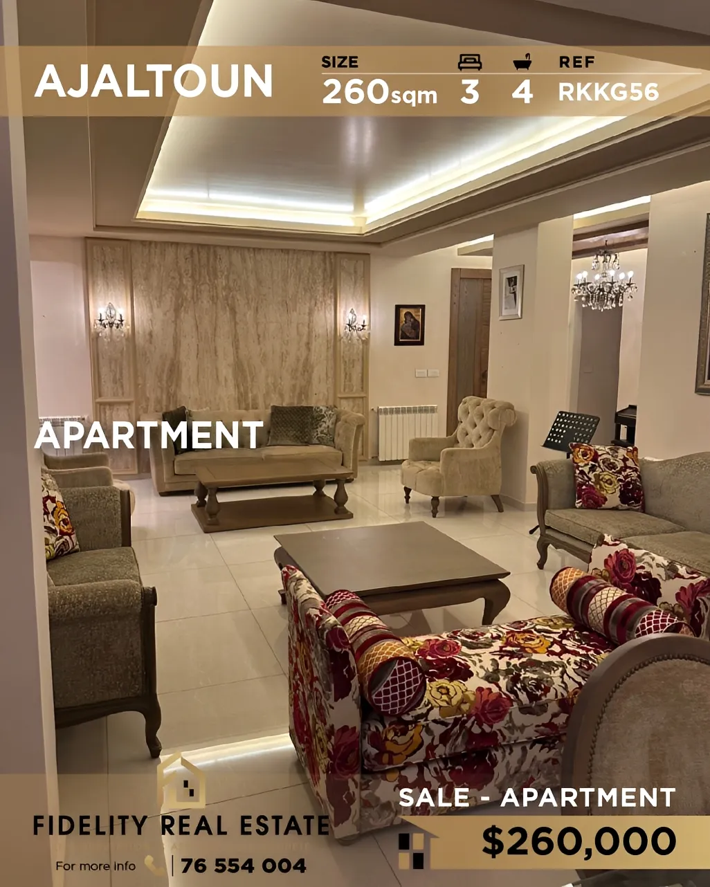 Apartment for sale in Ajaltoun, Lebanon - 3 bed, 4 bath