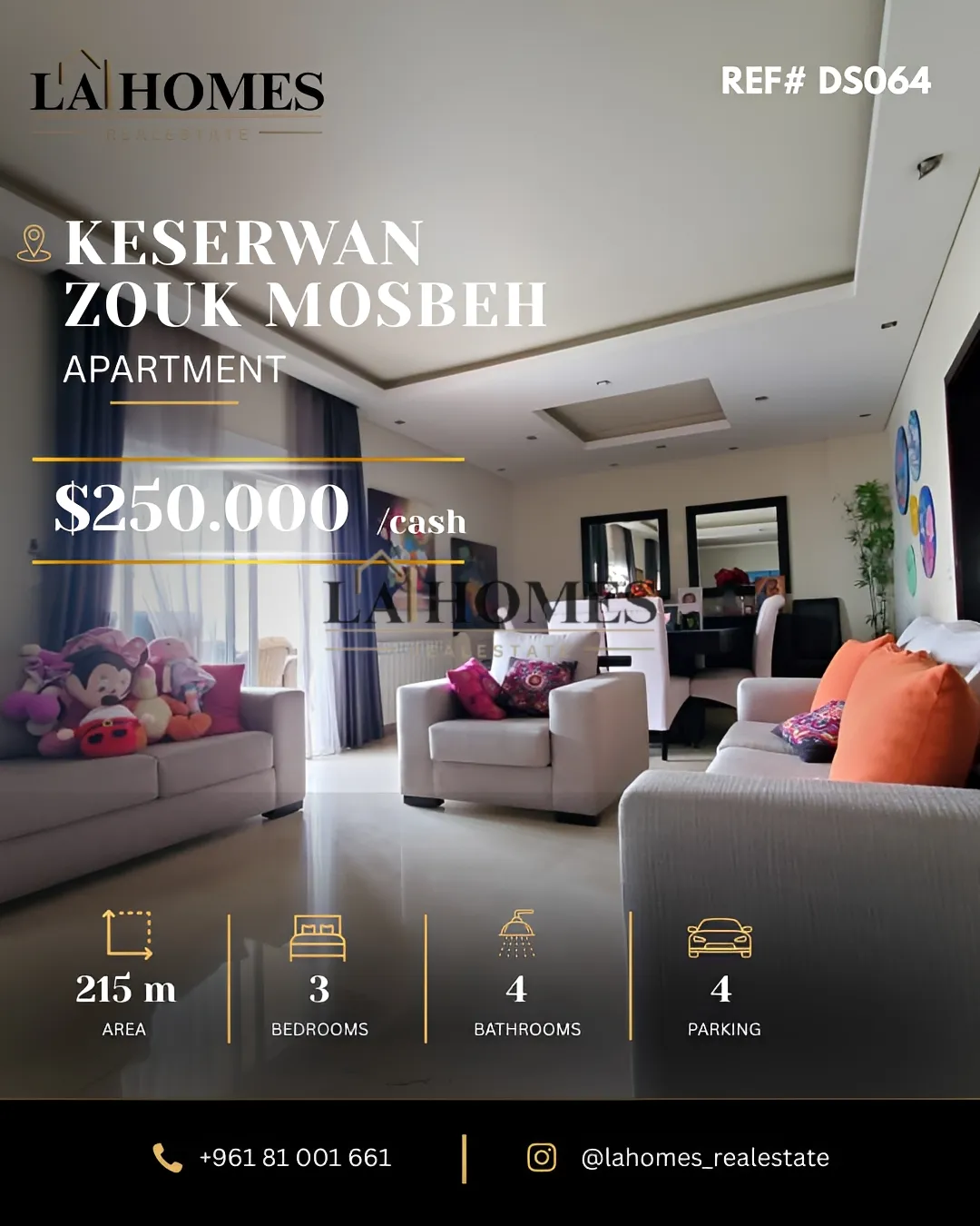 Apartment for sale in Zouk Mosbeh