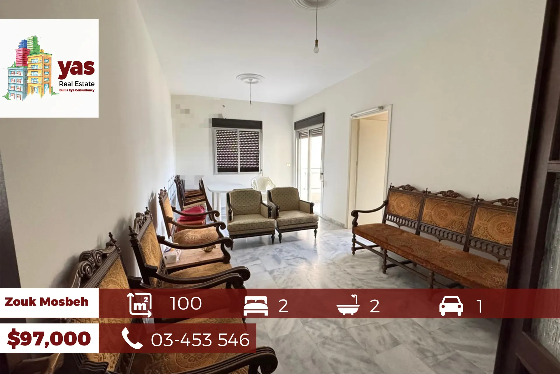 Apartment for Sale in Zouk Mosbeh - 2 bed, 2 bath
