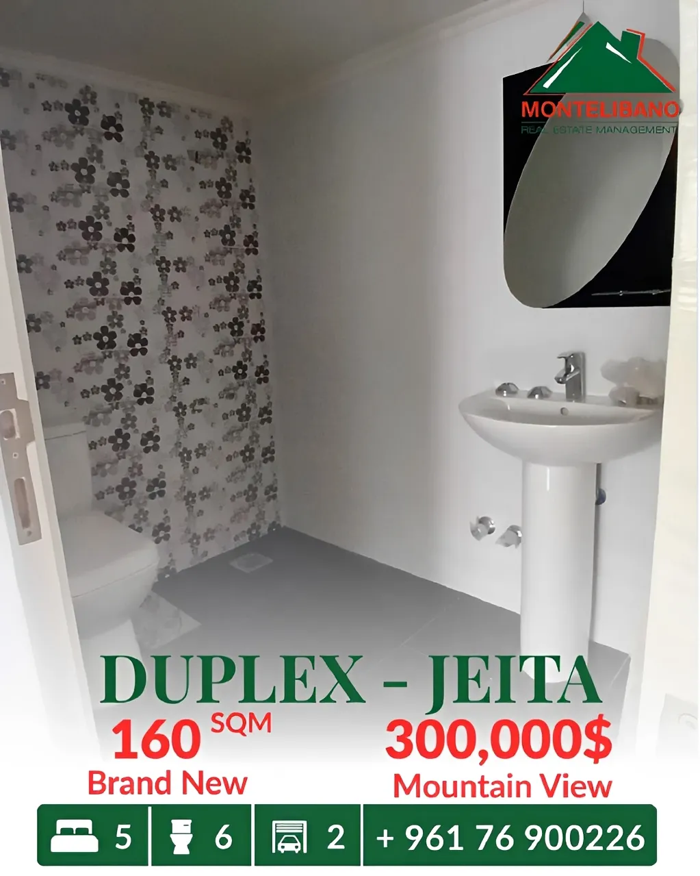 Duplex for sale in Jeita