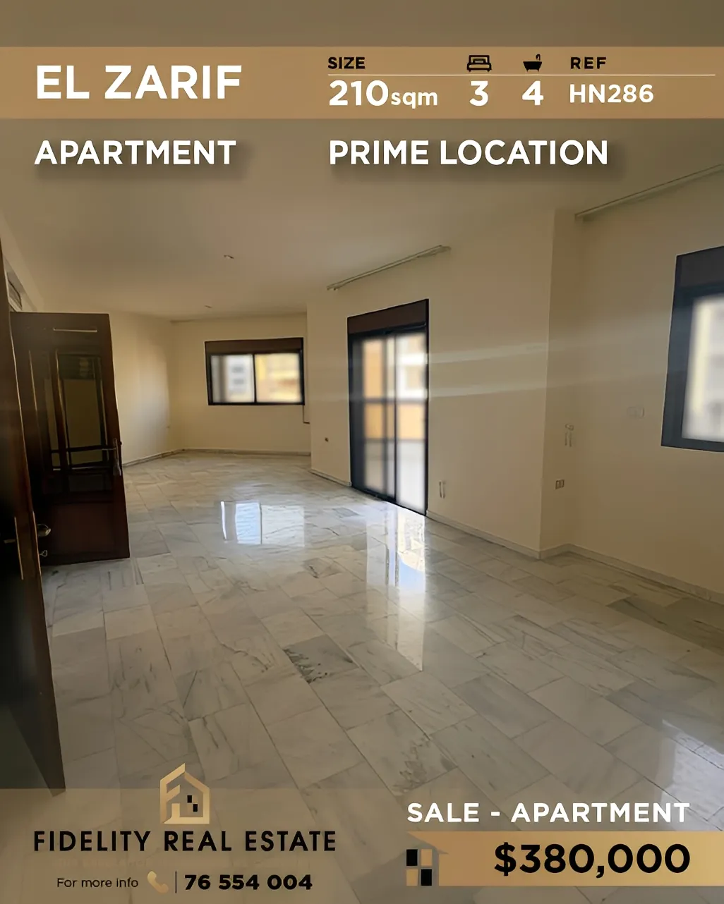 Apartment for Sale in Zarif, Bayrut, Lebanon