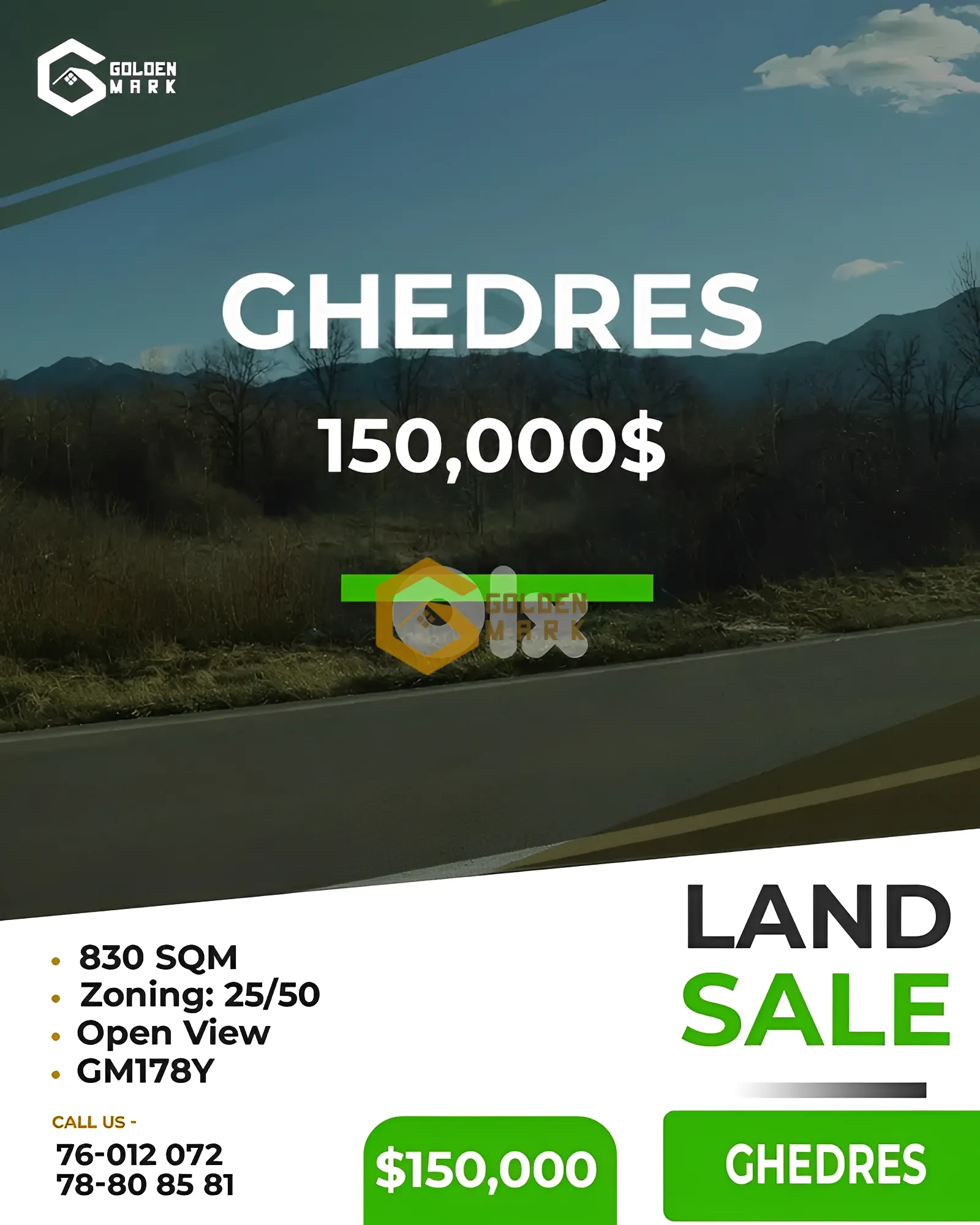Land for Sale in 2MWJ+582, Ghedres