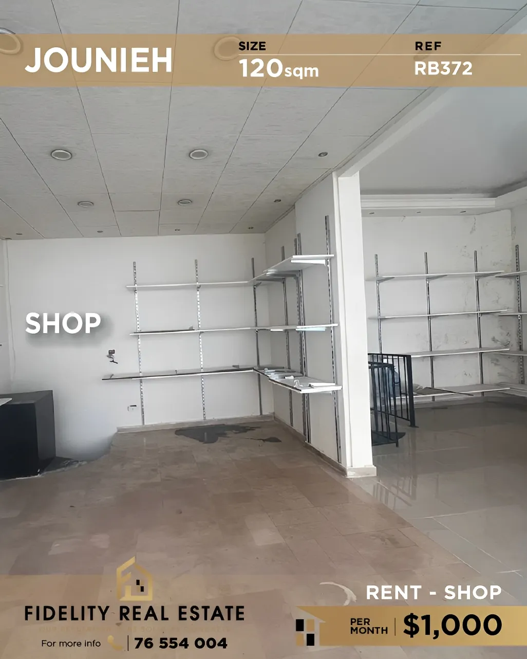 Shop for rent in Jounieh, Lebanon