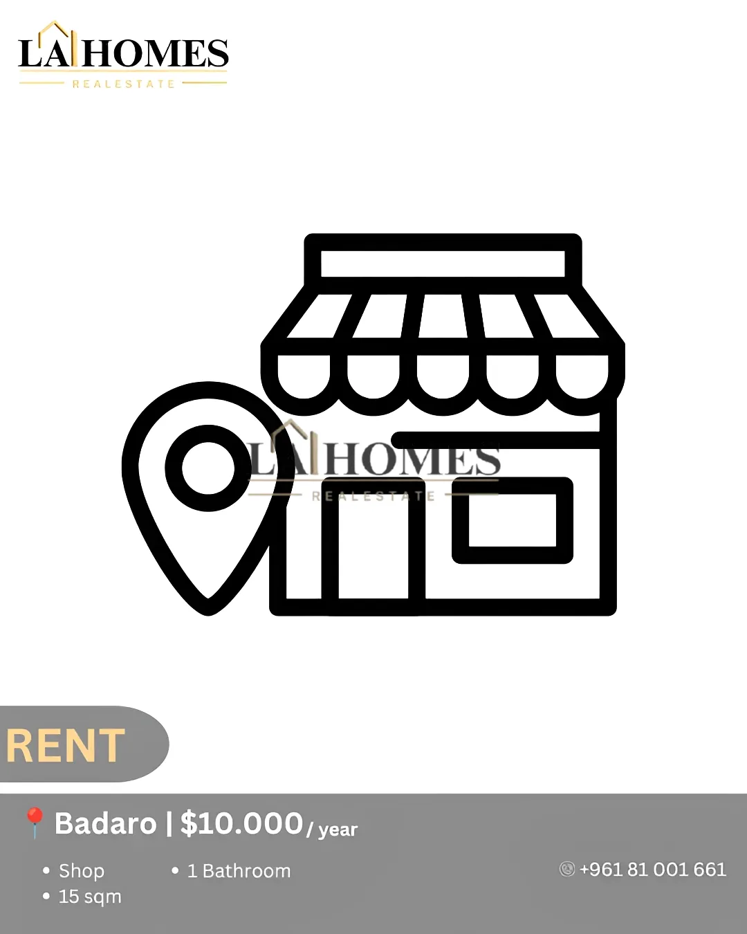 Shop for rent in Badaro